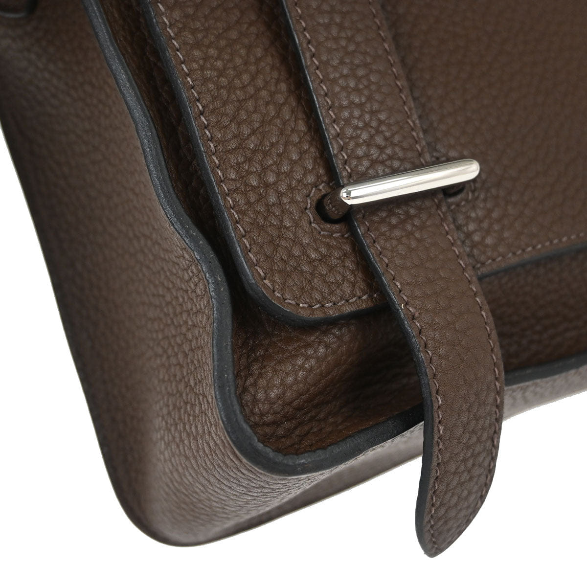 Hermes Terre Taurillon Clemence Steve Caporal 27 Shoulder Bag