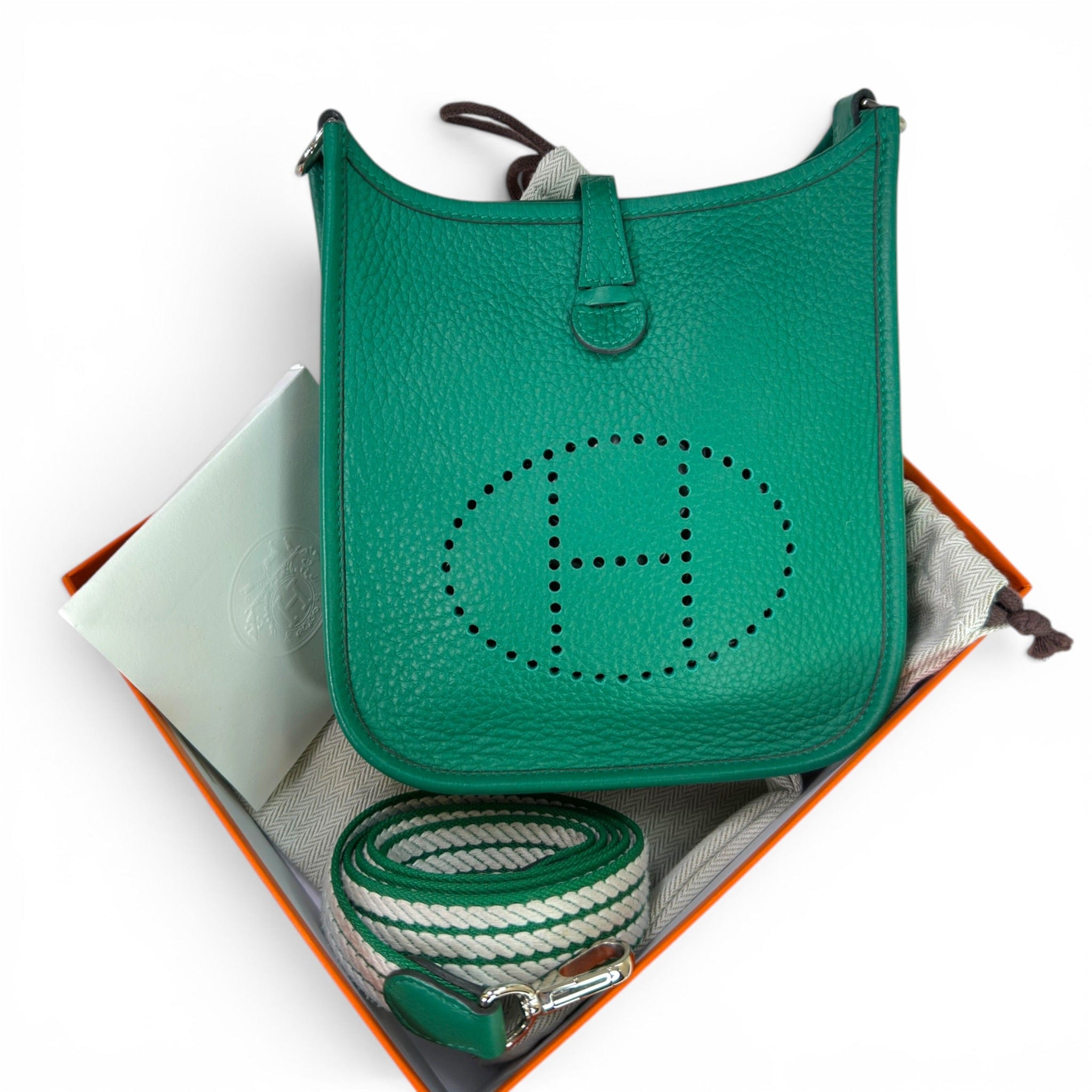Hermès Mini Evelyne 16 TPM Vert Vertigo Clemence PHW