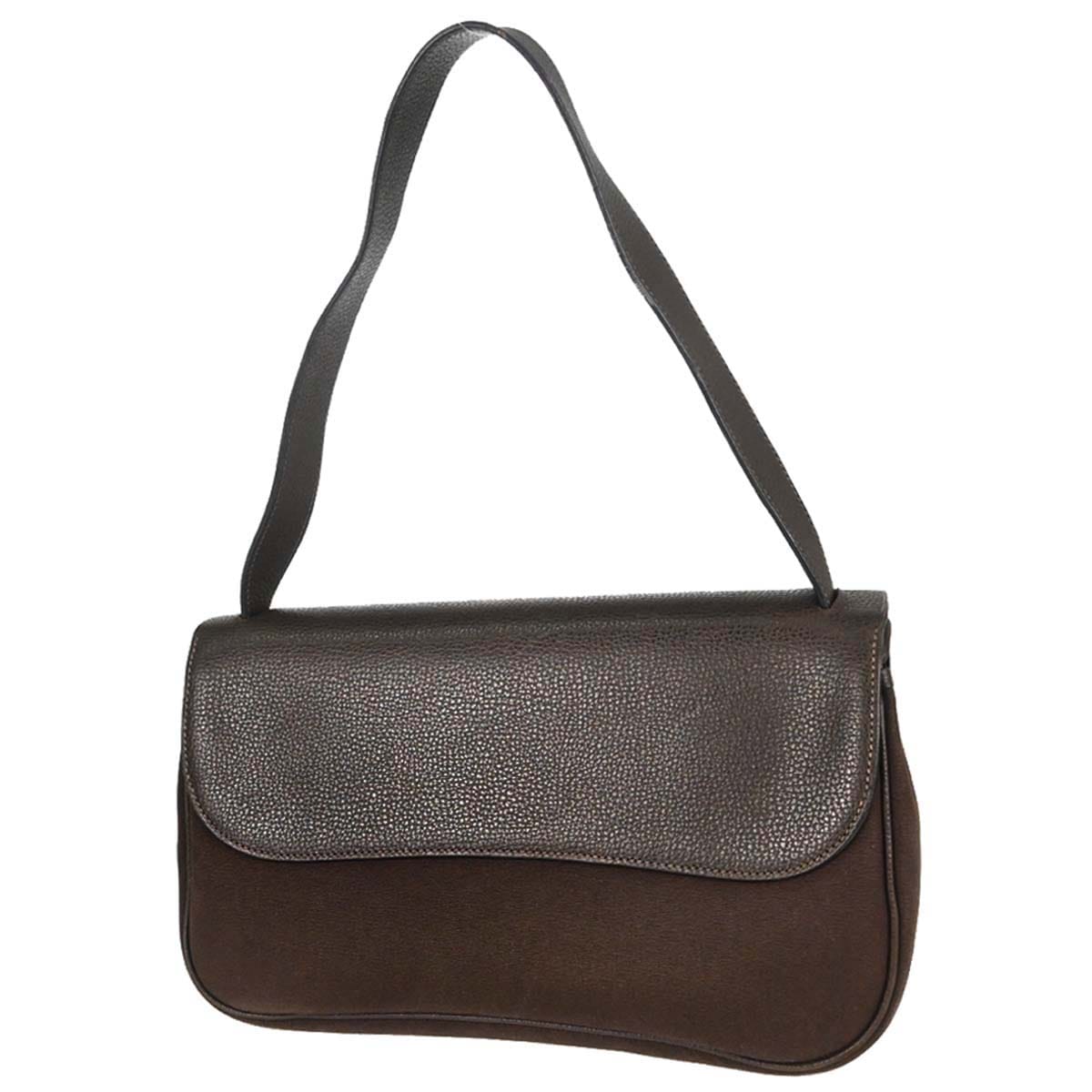 Hermes 2005 Cafe Toile Officier Vache Liegee Sac Colorado MM Shoulder Bag