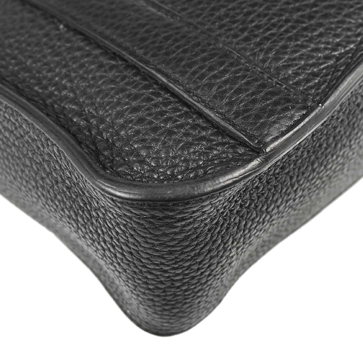 Hermes Black Taurillon Clemence Steve Caporal 27 Shoulder Bag