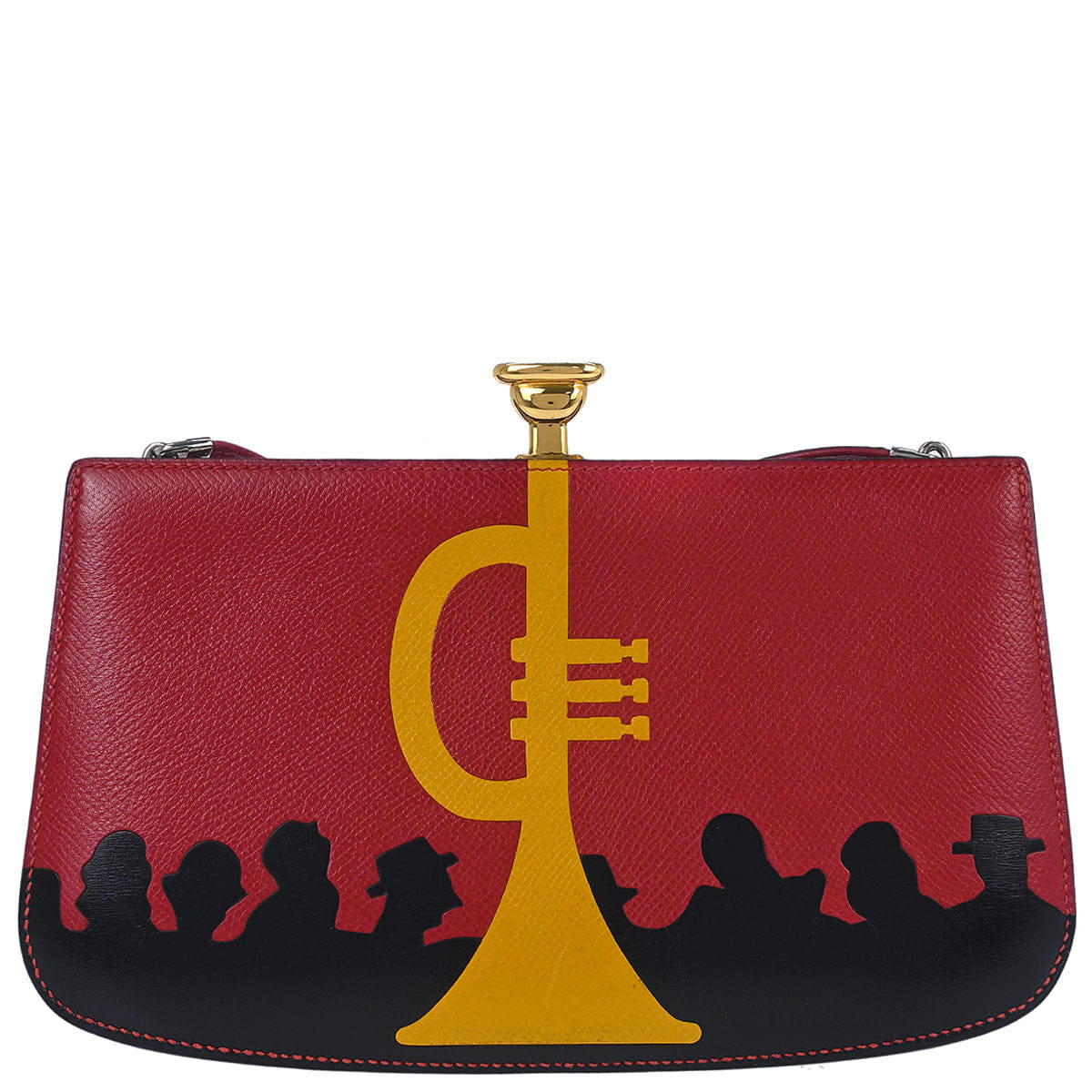 Hermes Red Courchevel Sac a Malice Shoulder bag