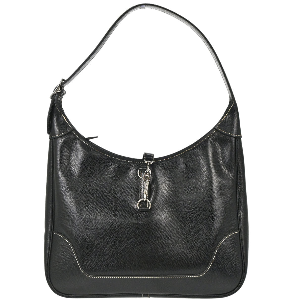 Hermes Black Lisse Trim 31 Shoulder Bag