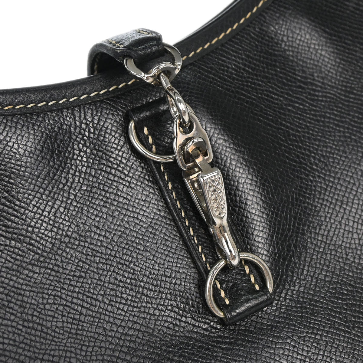 Hermes Black Lisse Trim 31 Shoulder Bag