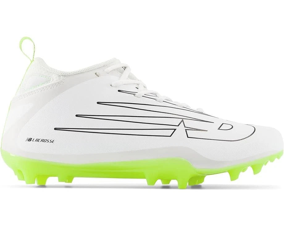 New Balance Rush v4 Mid RUSHMWT4 Mens White Green Molded Lacrosse Cleats DWA2060