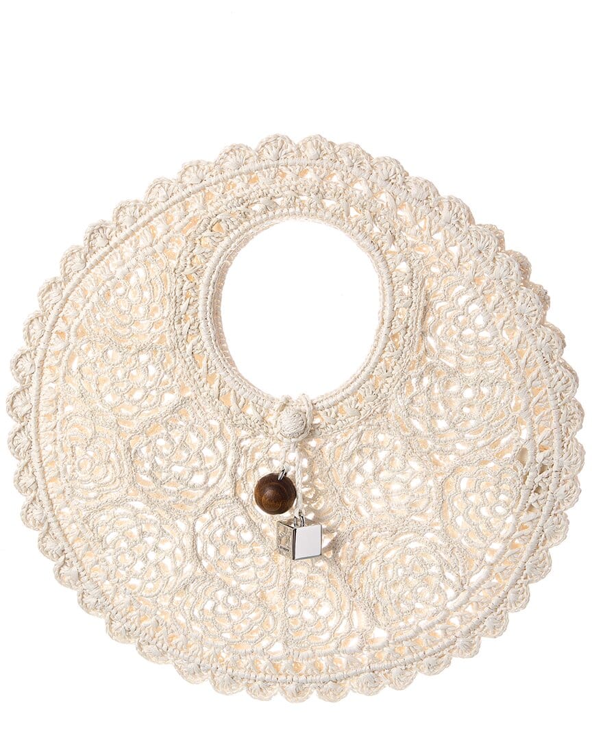 Jacquemus Spiaggia Small Raffia Round Tote