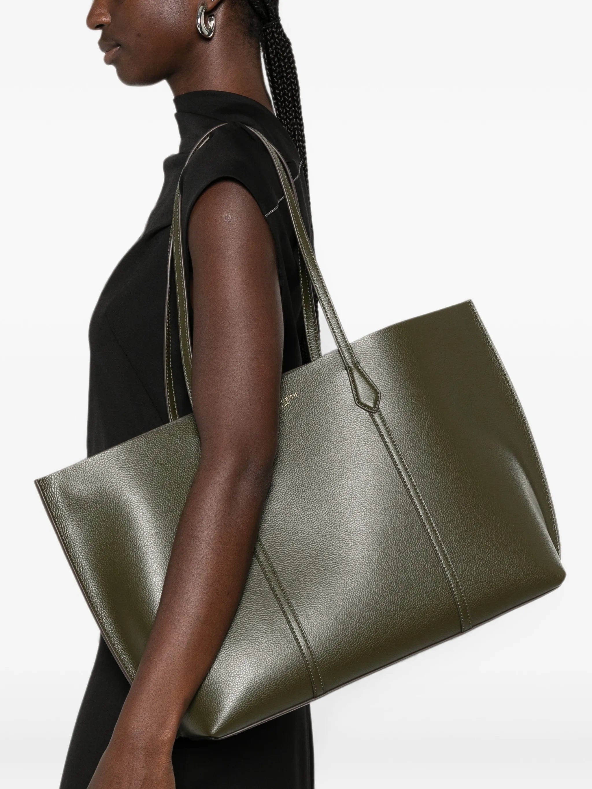 Tory Burch large pebbled leather tote bag