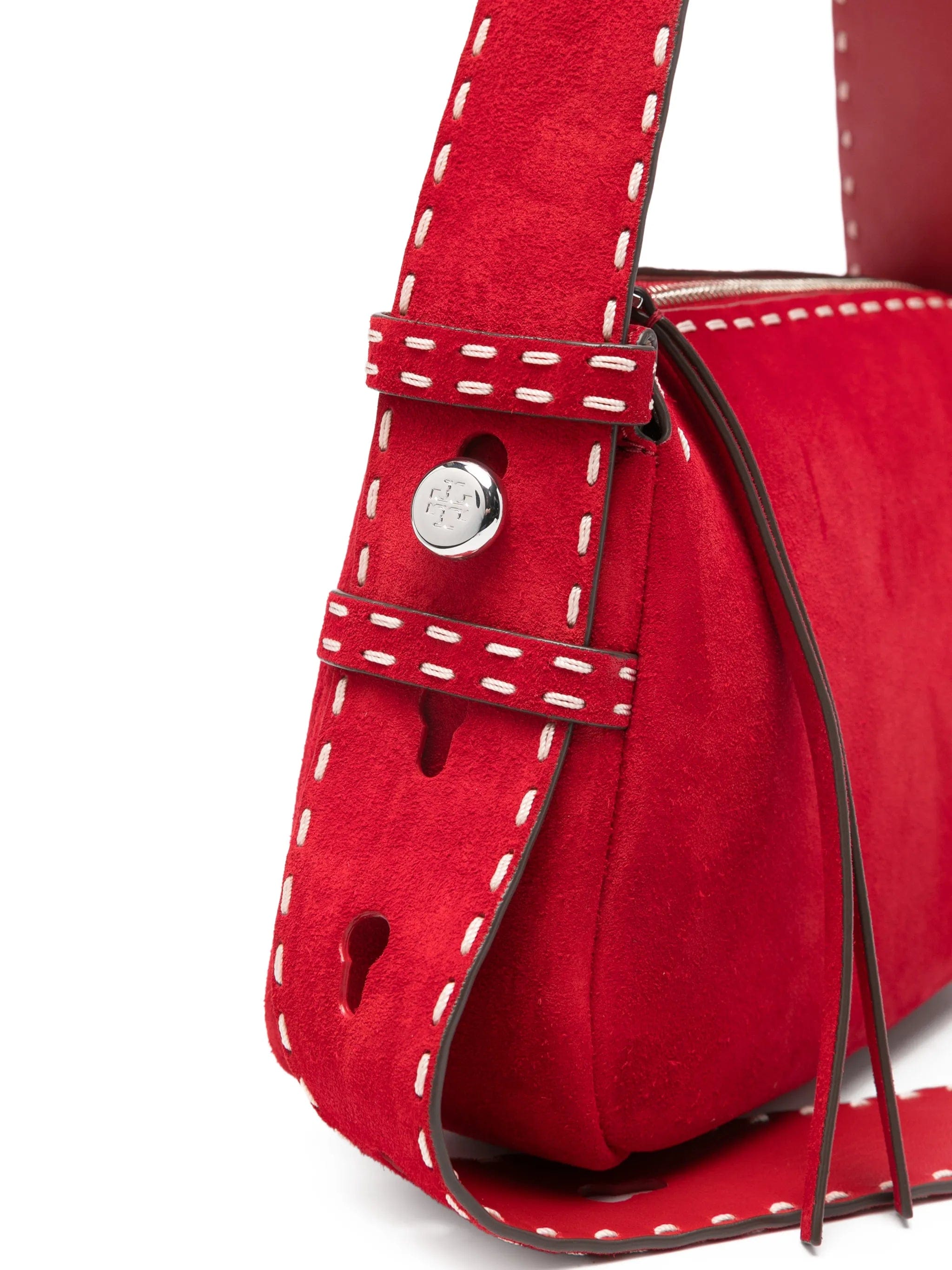 Tory Burch small Romy pick stitch tote bag