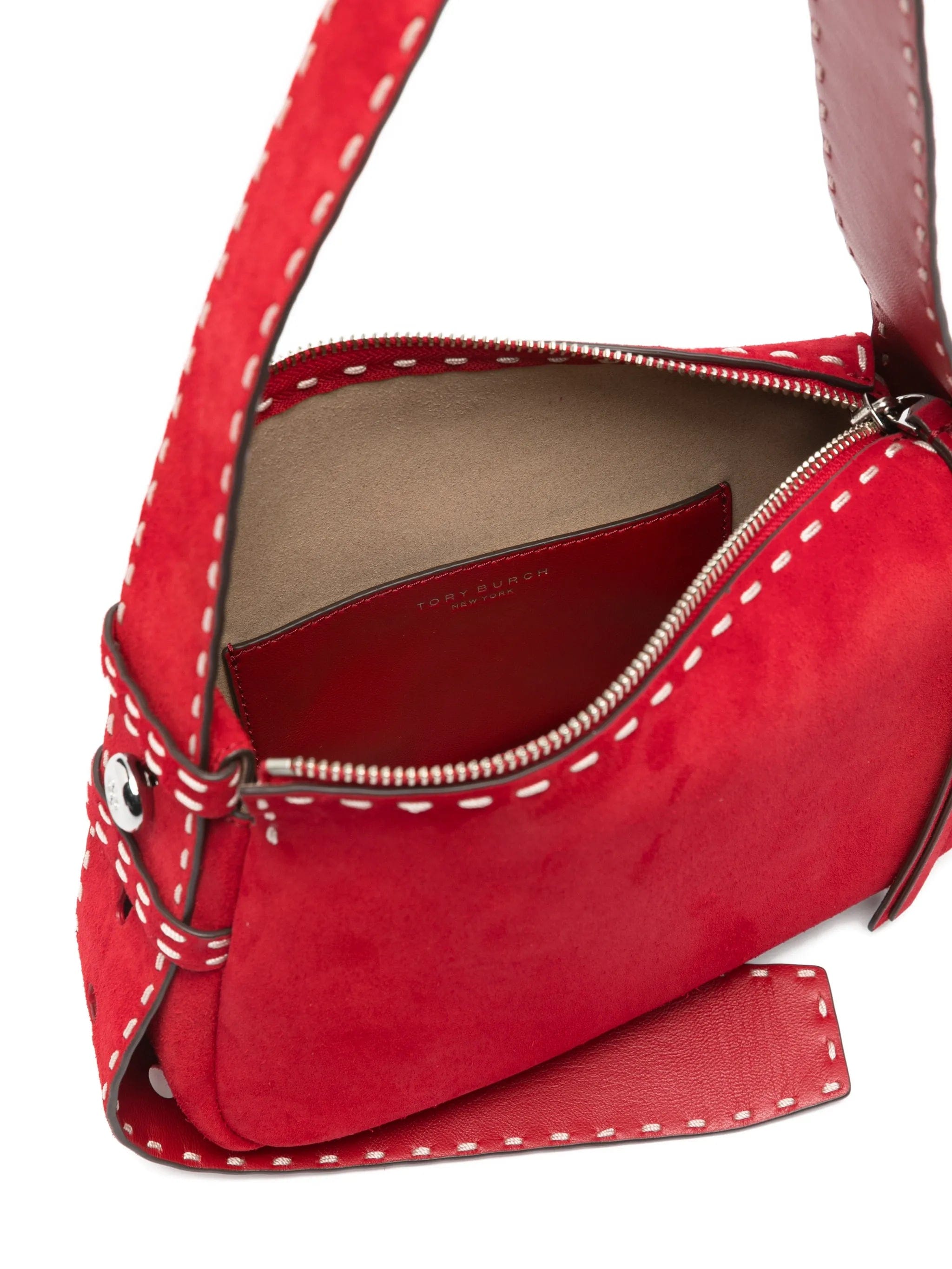 Tory Burch small Romy pick stitch tote bag