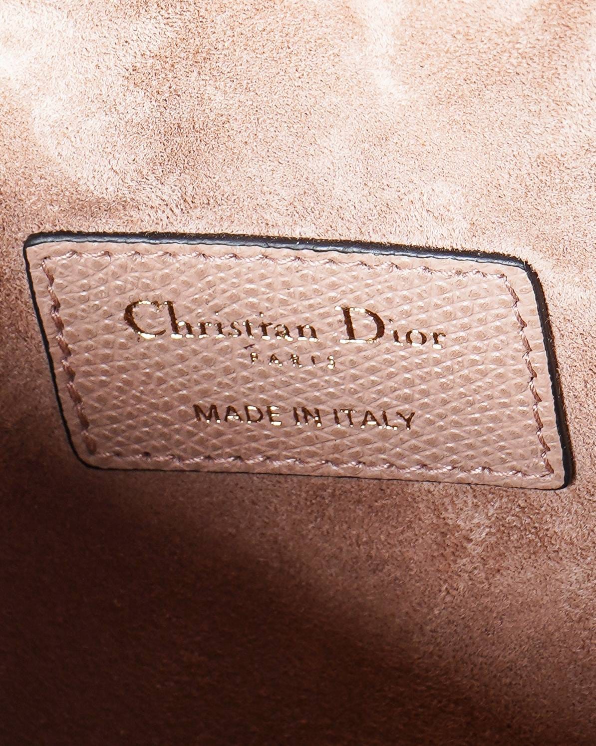 Dior Dusty Pink Leather Saddle Belt Bag