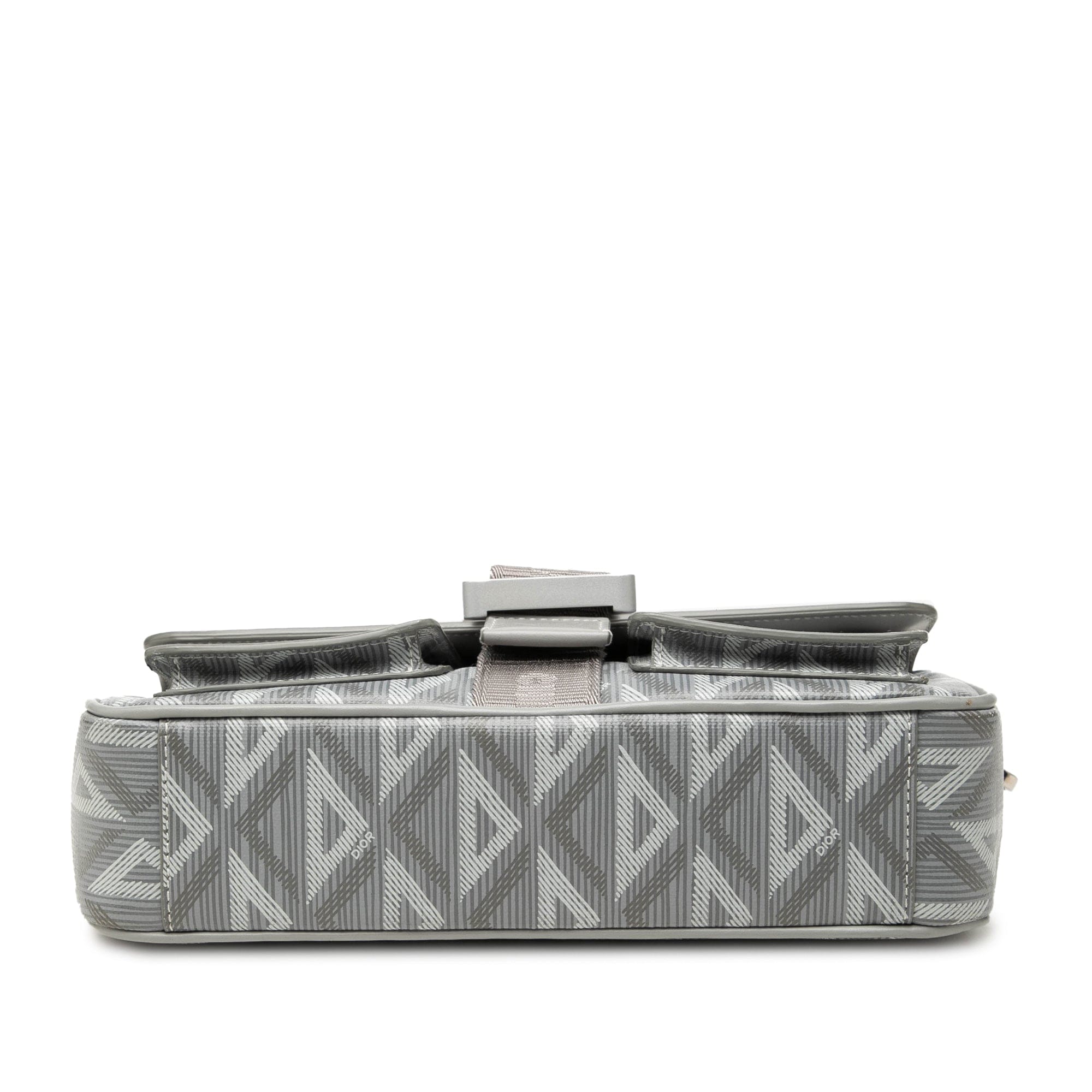 Dior Coated Canvas CD Diamond and Calfskin Hit The Road Messenger Bag