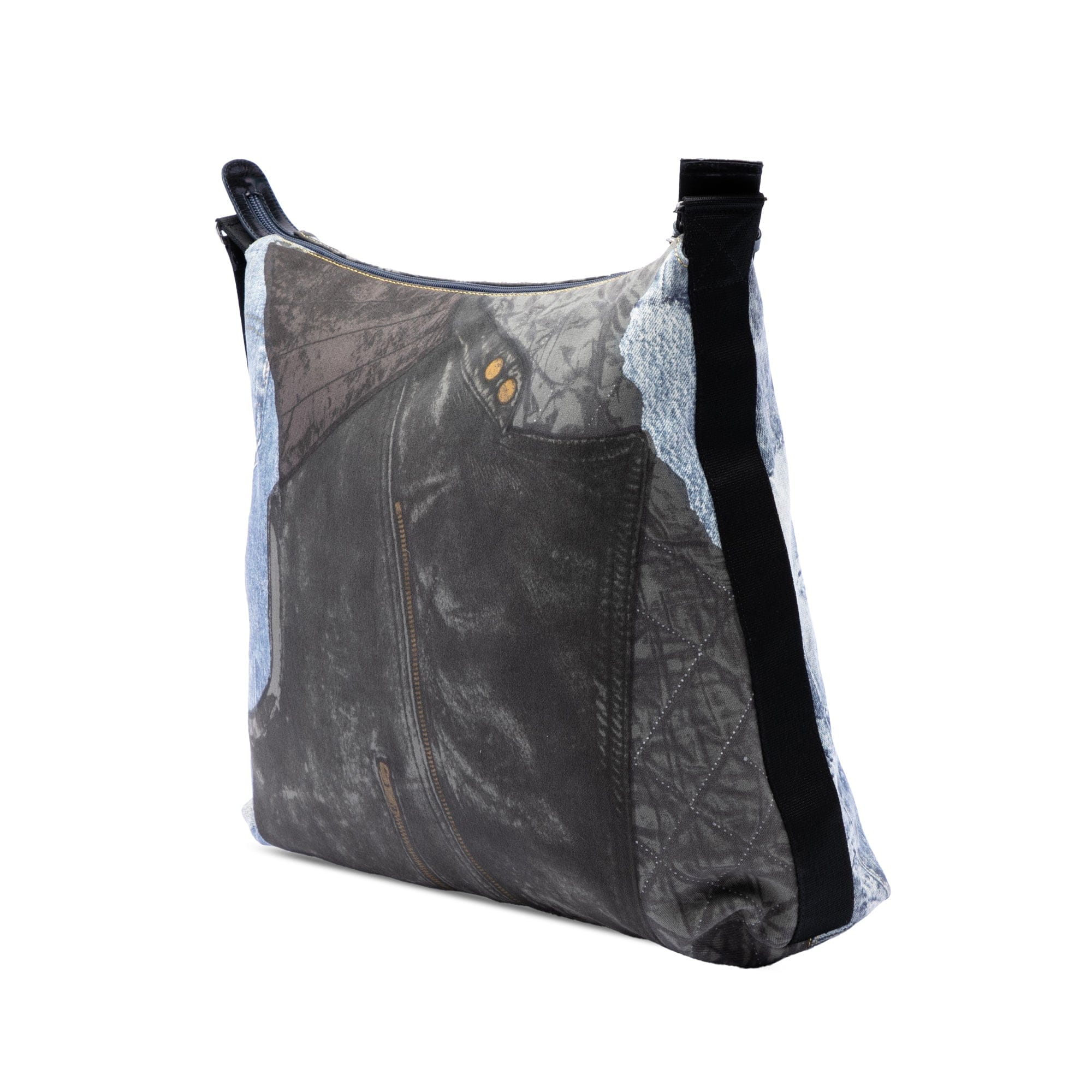 Dior Large Canvas Printed Denim Miss Diorella Messenger Bag