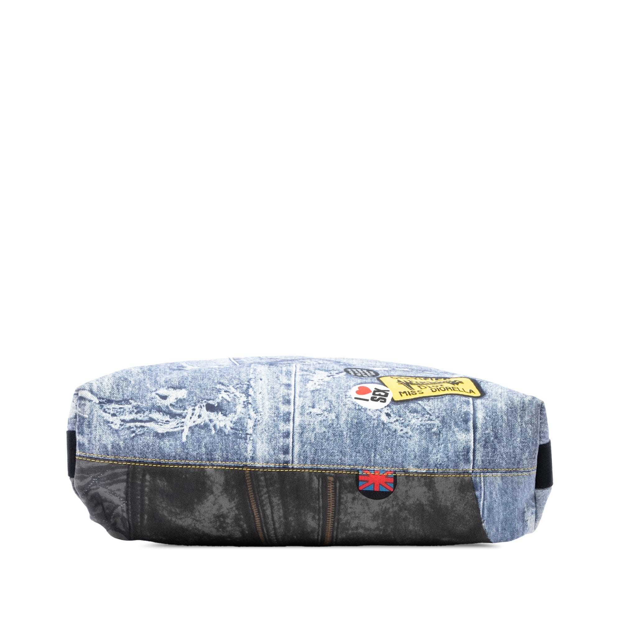 Dior Large Canvas Printed Denim Miss Diorella Messenger Bag