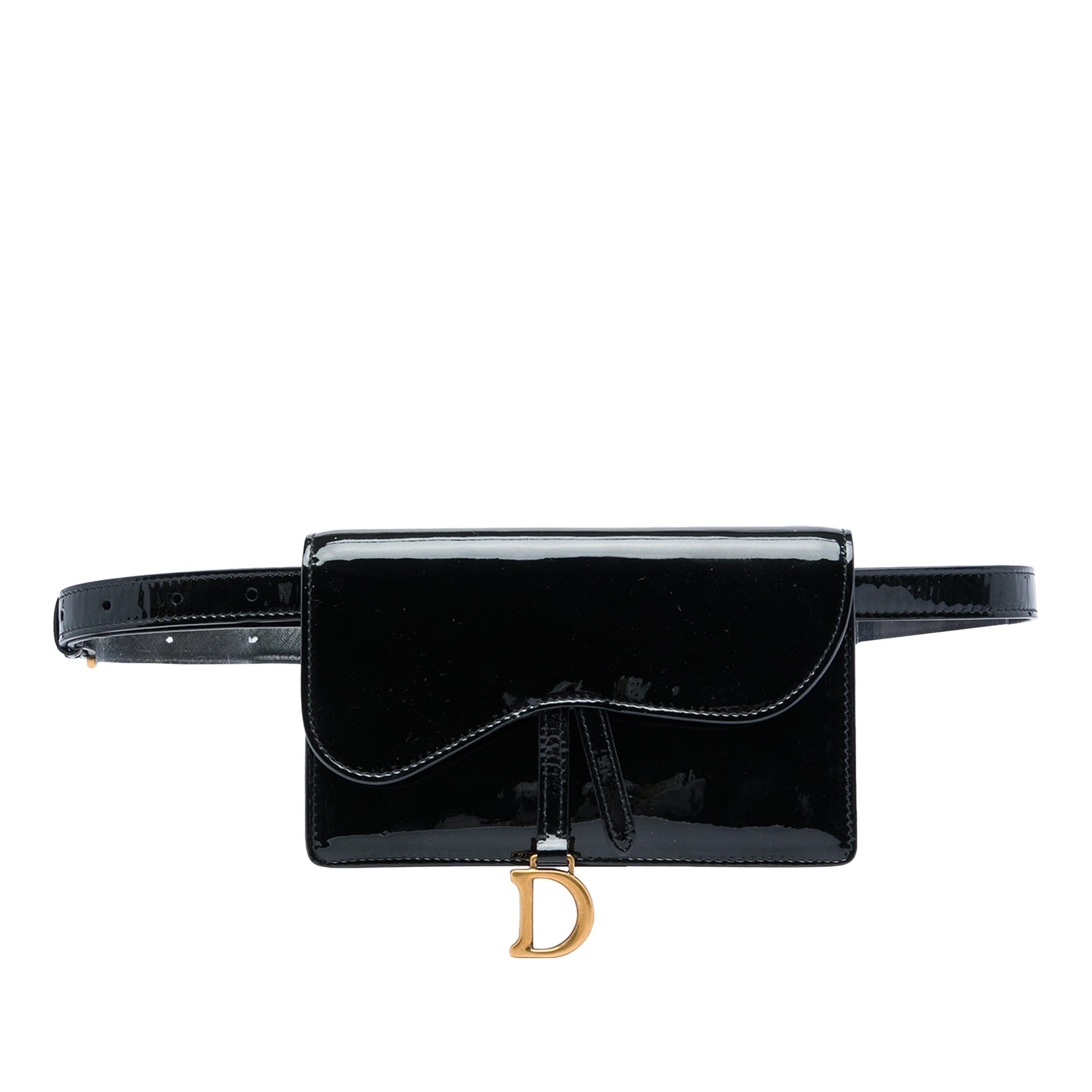 Dior Patent Saddle Belt Bag