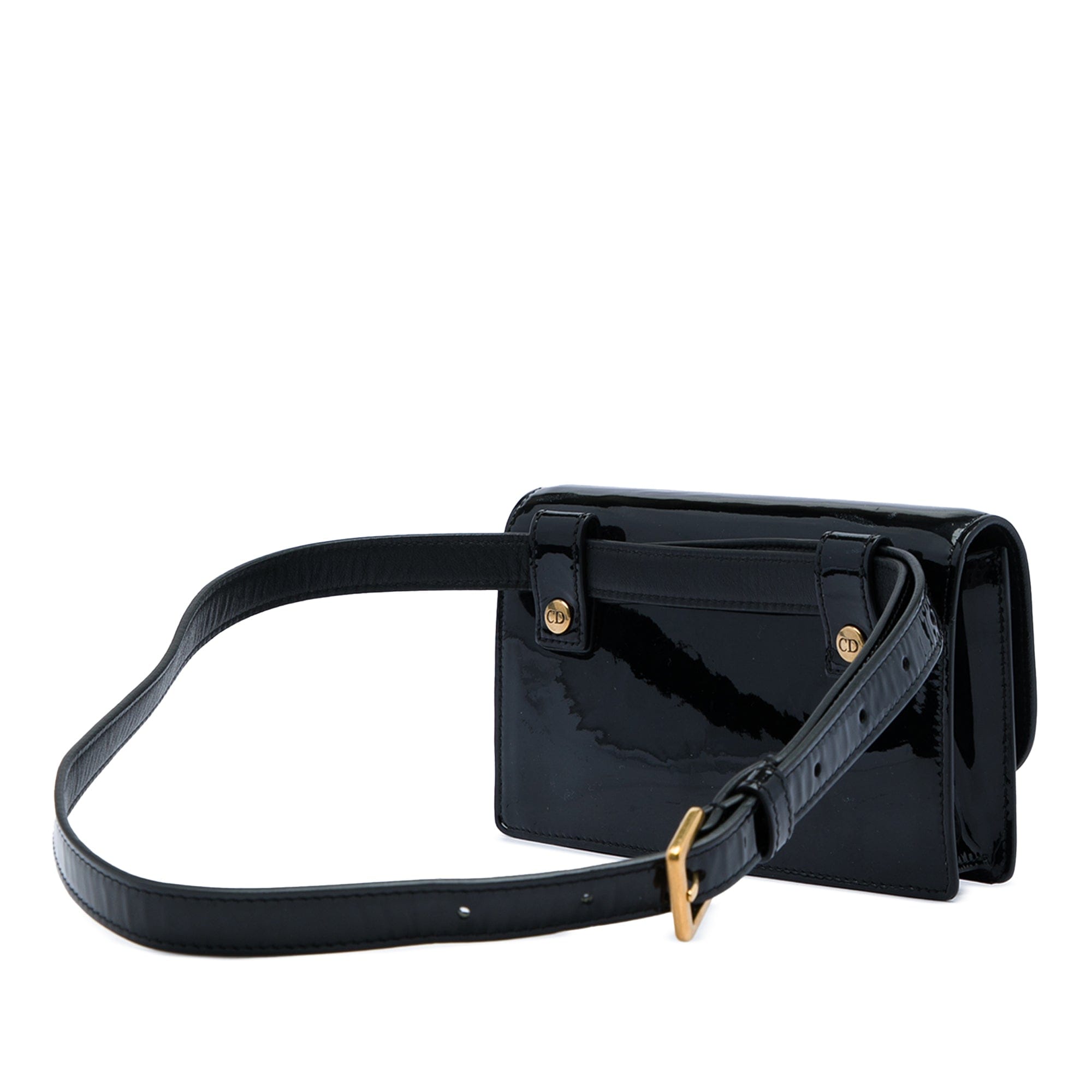 Dior Patent Saddle Belt Bag