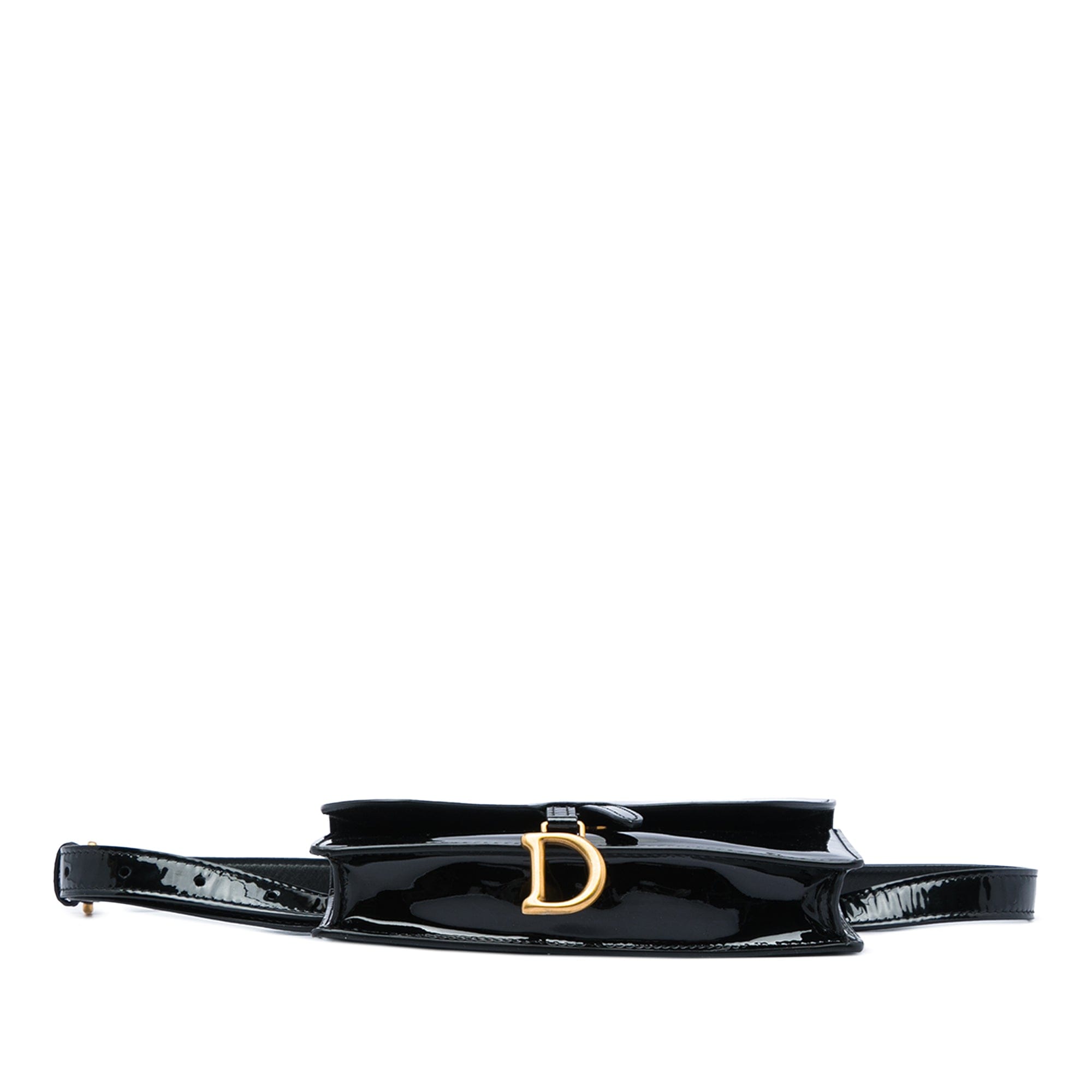 Dior Patent Saddle Belt Bag