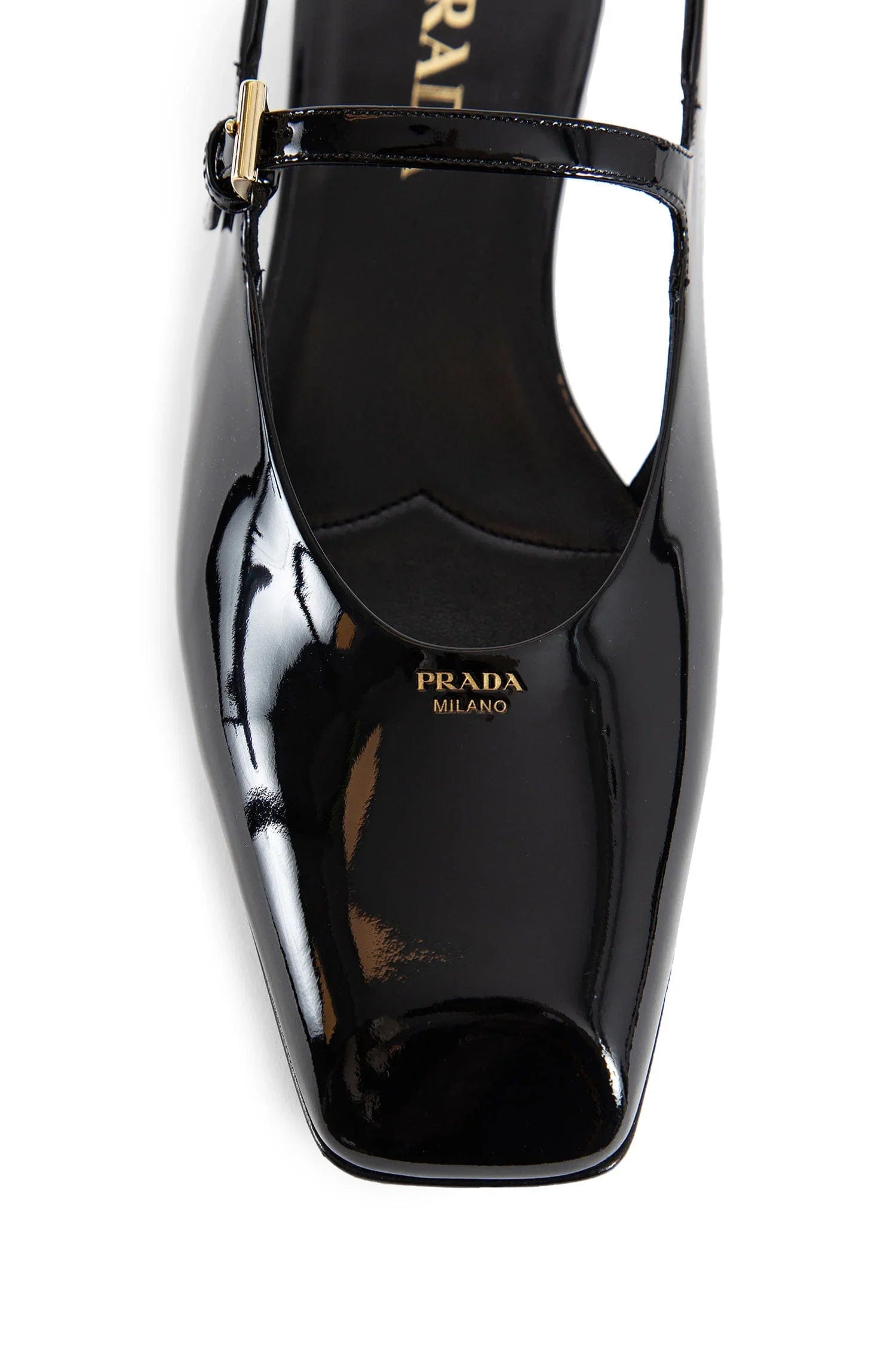 Prada Patent leather slingback ballerinas