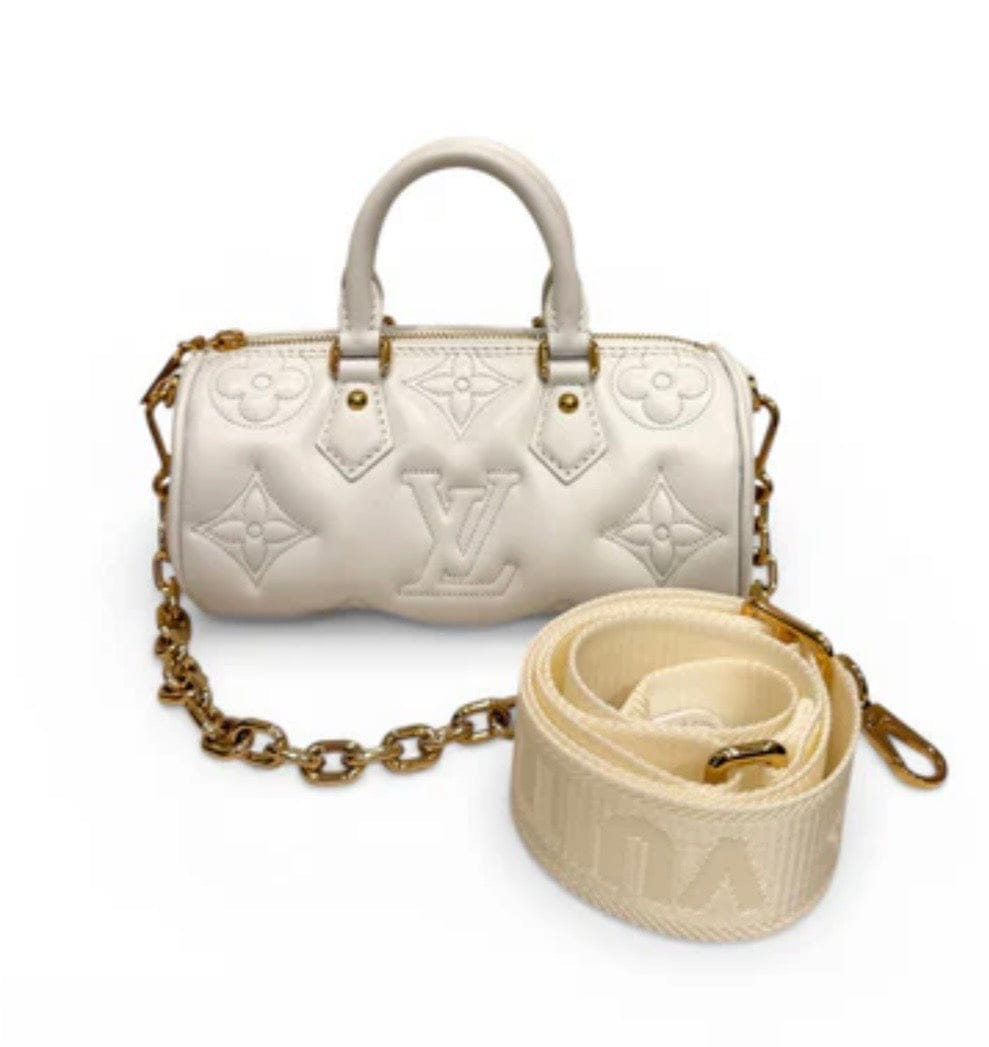 Louis Vuitton White Papillon BB Bubblegram Bag