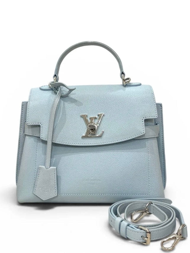 Louis Vuitton LV Blue Top Handle Lock Me Bag with Strap