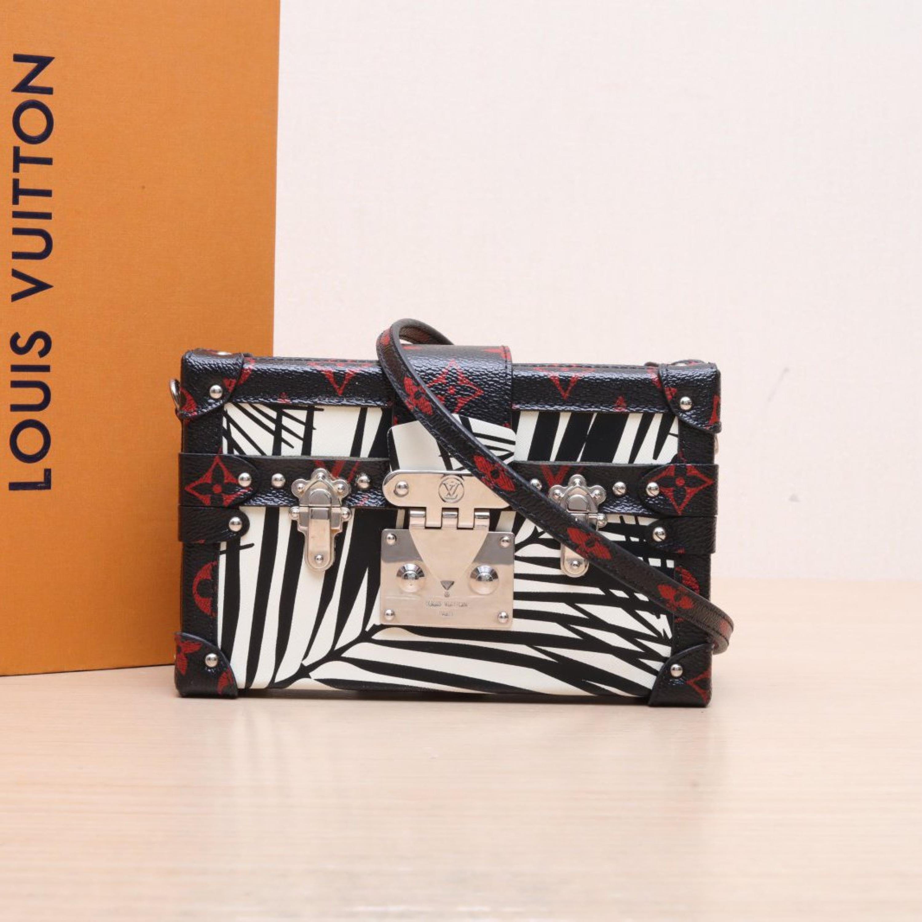 Louis Vuitton Black And White Patterned Petite Malle C344113