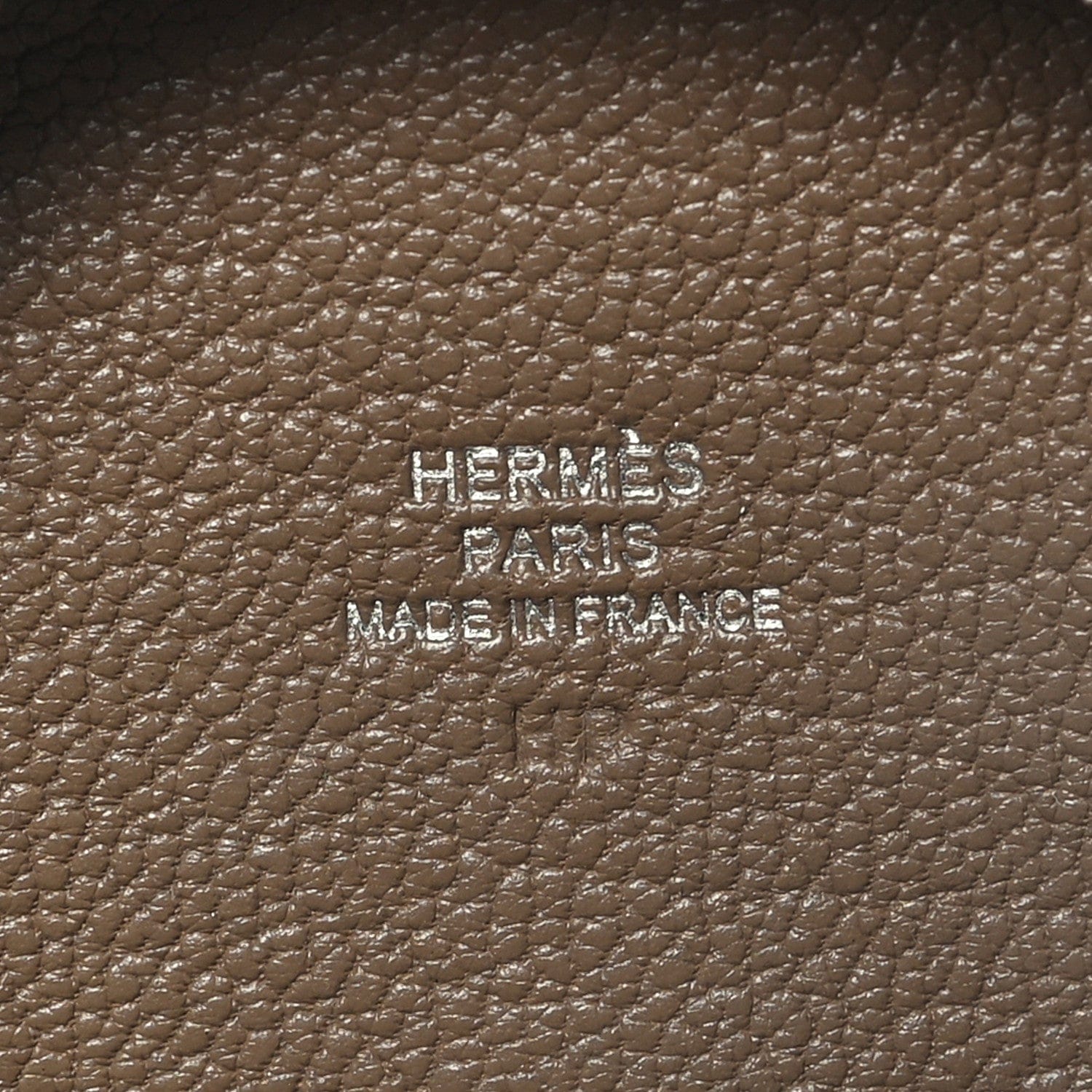 Hermes Chevre Mysore Mini Vanity Bag Charm Etoupe