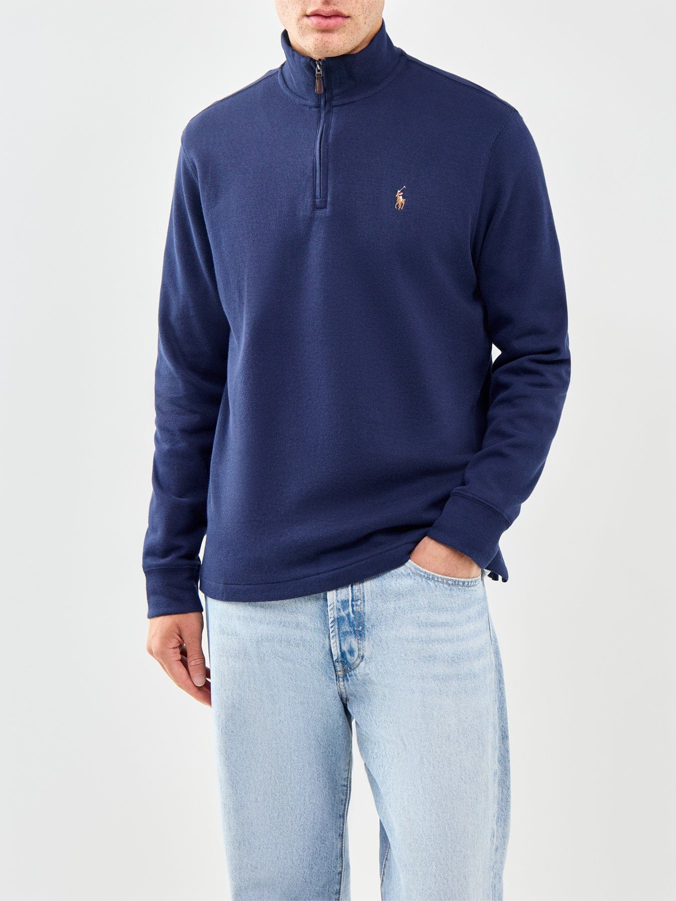Polo Ralph Lauren Ribbed Cotton 1/4 Zip Sweat