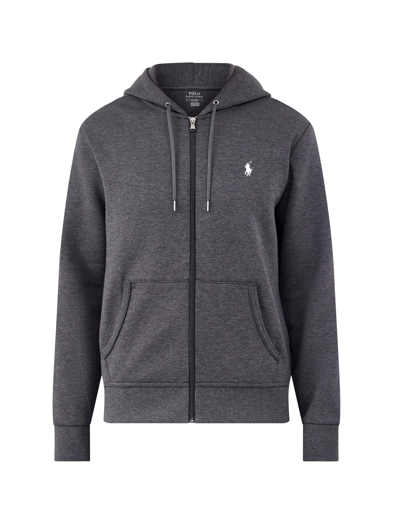 Polo Ralph Lauren Double Knit Zip Through Hoodie Grey