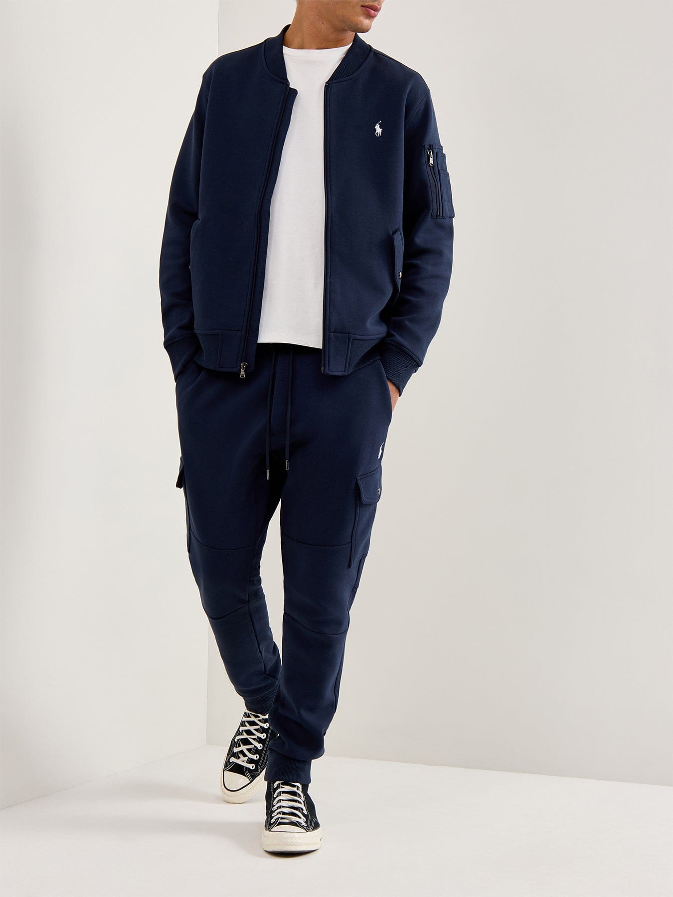 Polo Ralph Lauren Double Knit Bomber Jacket Navy