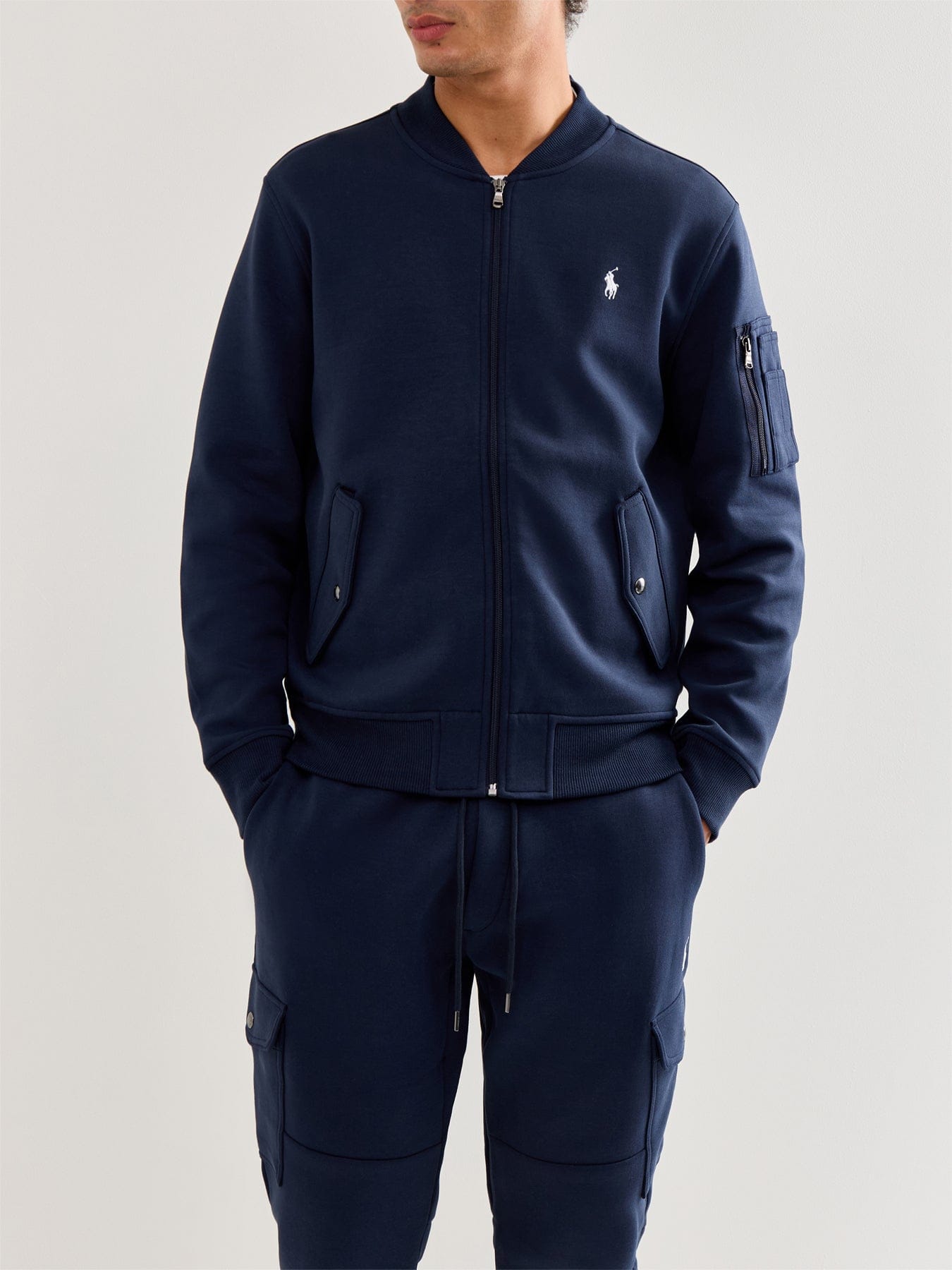 Polo Ralph Lauren Double Knit Bomber Jacket Navy