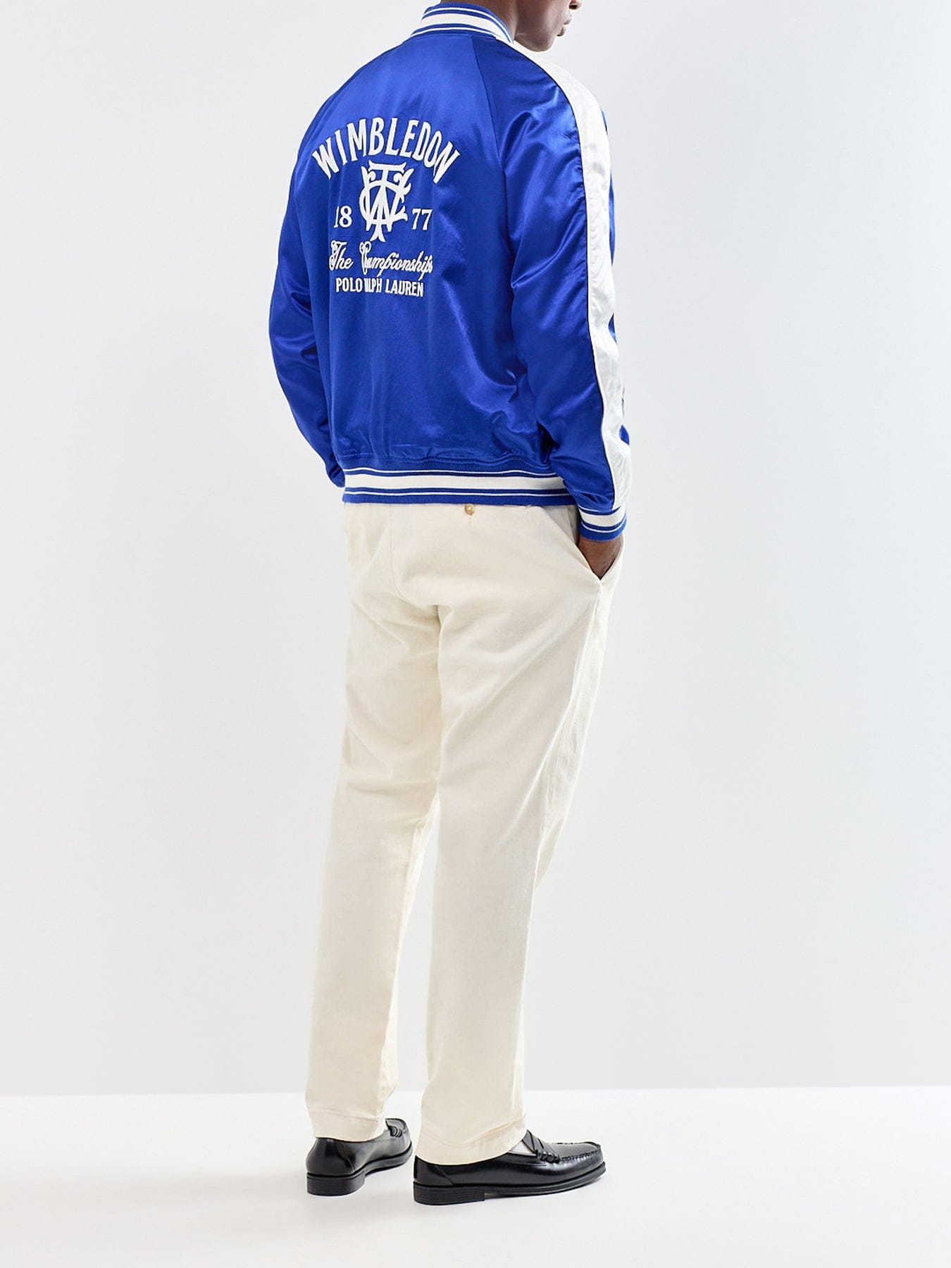 Polo Ralph Lauren Wimbledon Varsity Bomber Jacket Blue