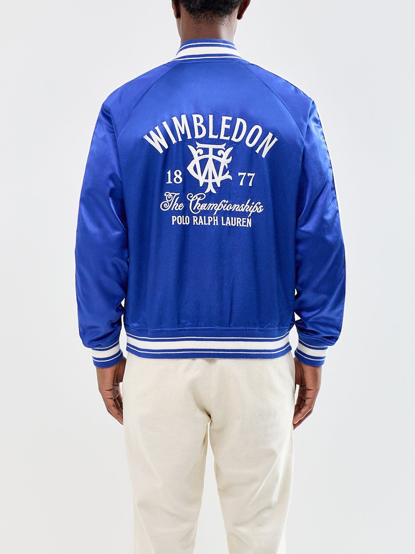 Polo Ralph Lauren Wimbledon Varsity Bomber Jacket Blue