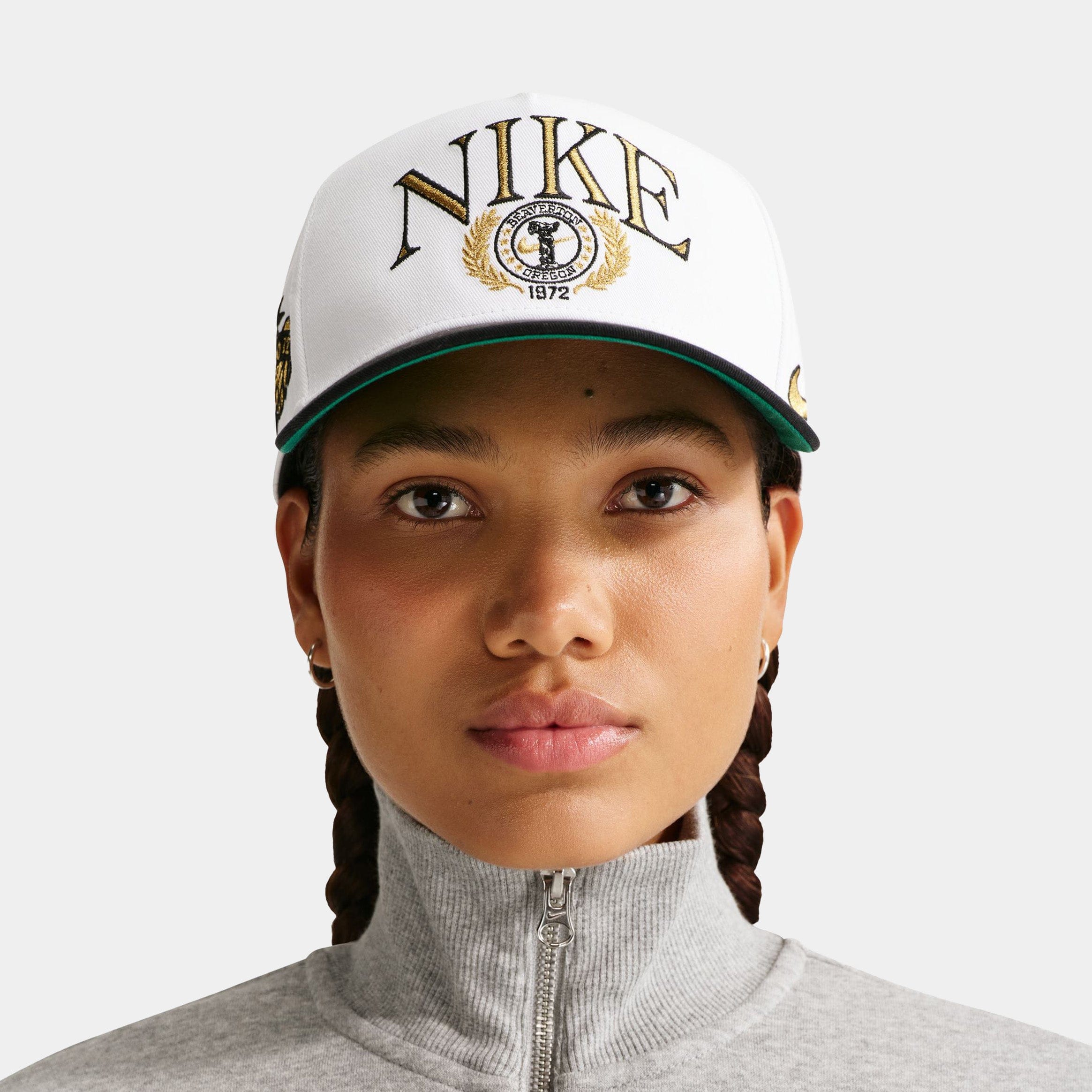 Nike Rise Structured A Frame Mens Hat (White/Black)