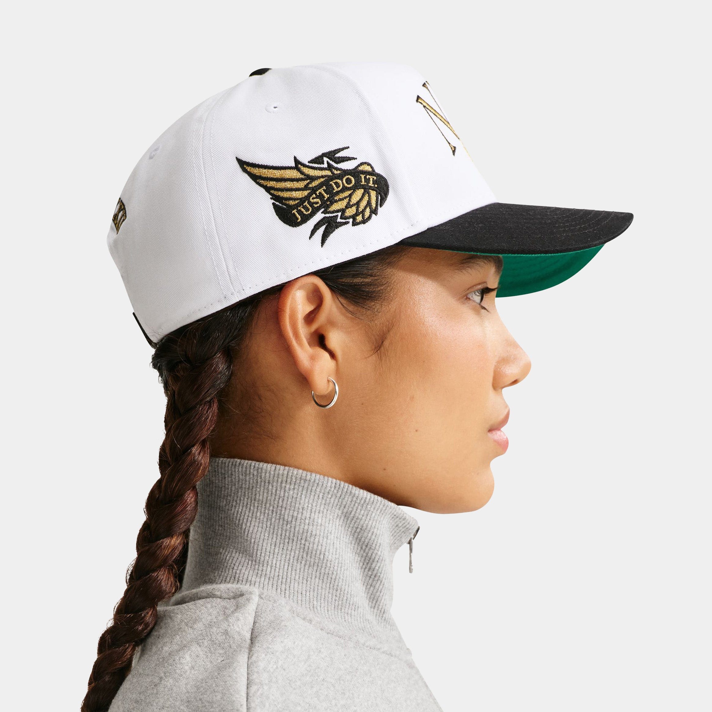 Nike Rise Structured A Frame Mens Hat (White/Black)