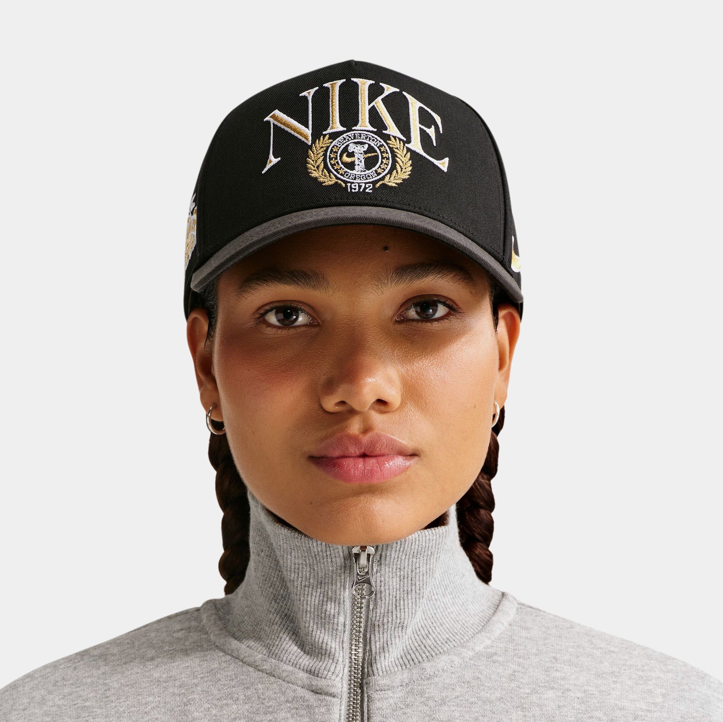 Nike Rise Structured A Frame Mens Hat (Black/Anthracite/Black)