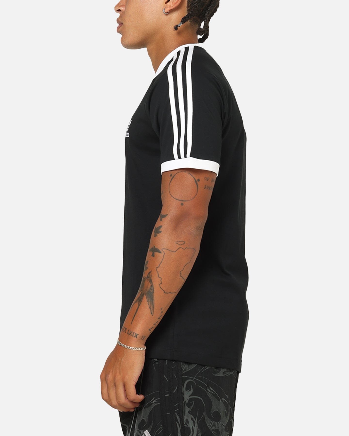 adidas Classics 3 - Stripes T - Shirt Black