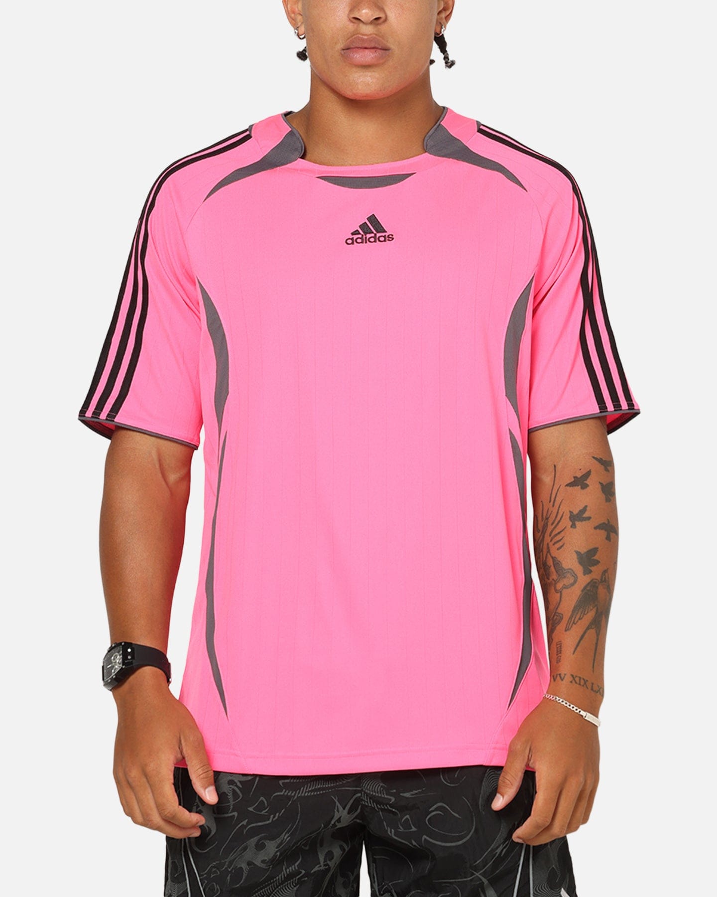 adidas Teamgeist T - Shirt Black/Lucid Pink