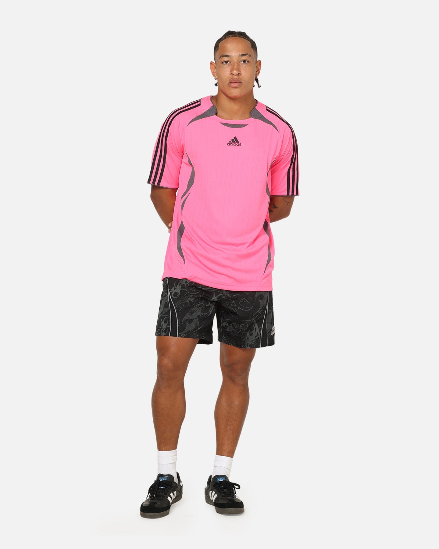 adidas Teamgeist T - Shirt Black/Lucid Pink