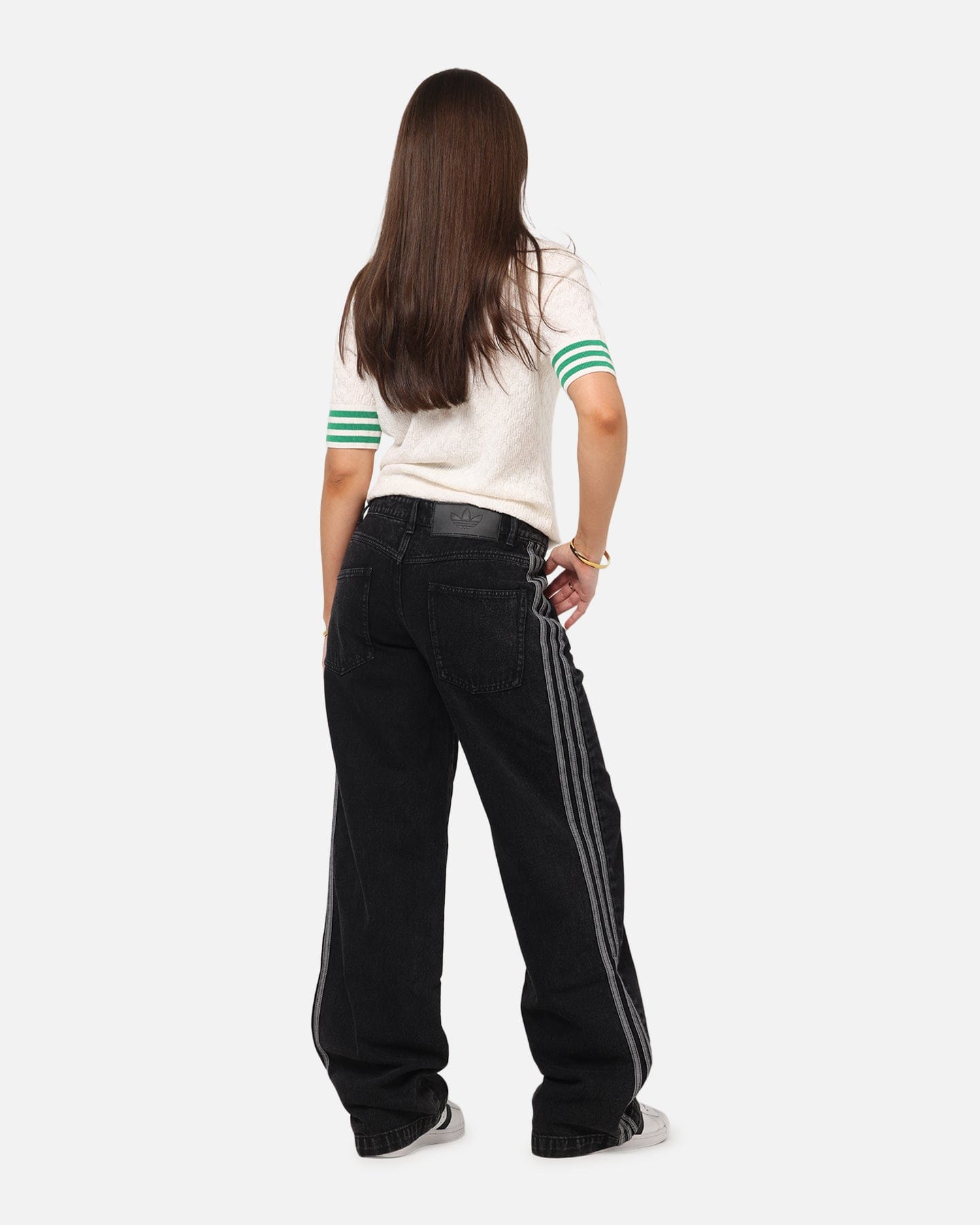 adidas Women's Denim 3 - Stripes Track Pants True Black Denim