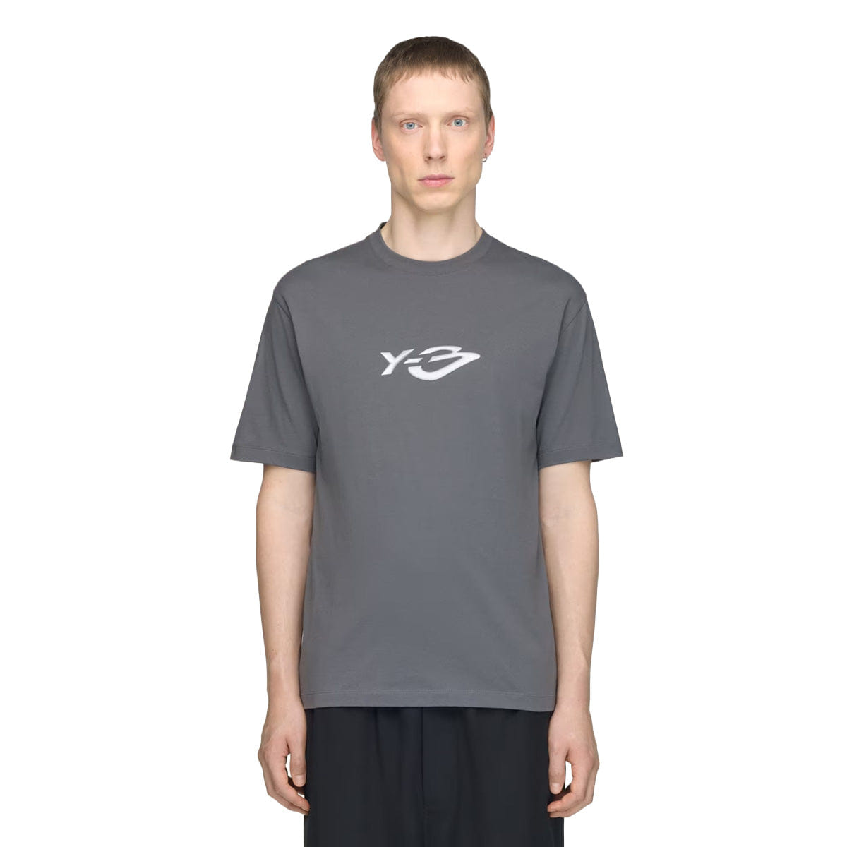 adidas Y - 3 Liquid Logo Short Sleeve T-Shirt Grey