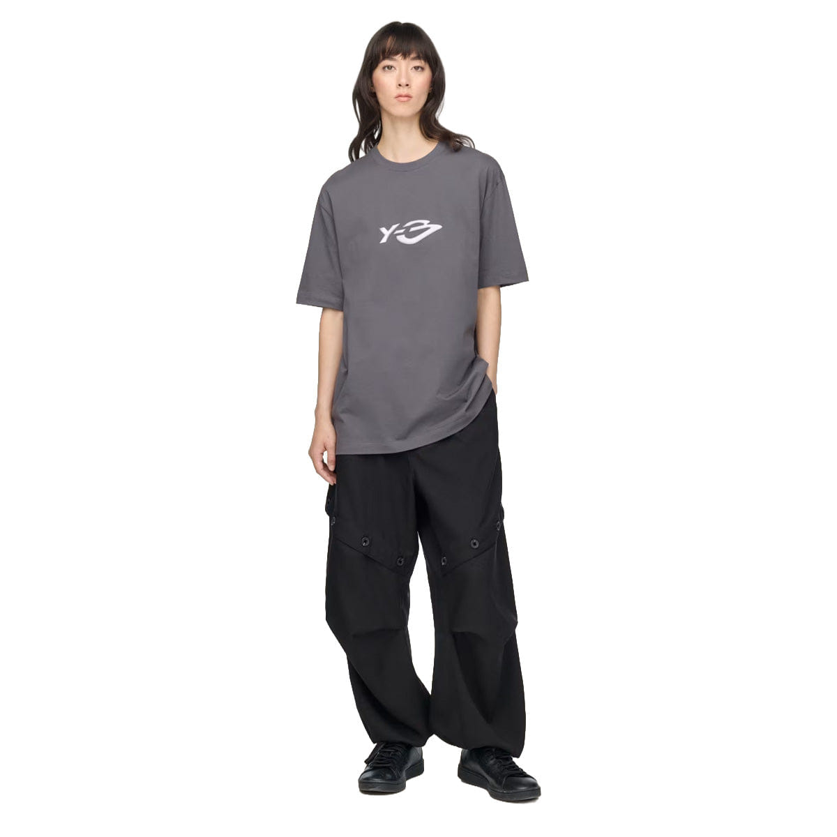 adidas Y - 3 Liquid Logo Short Sleeve T-Shirt Grey