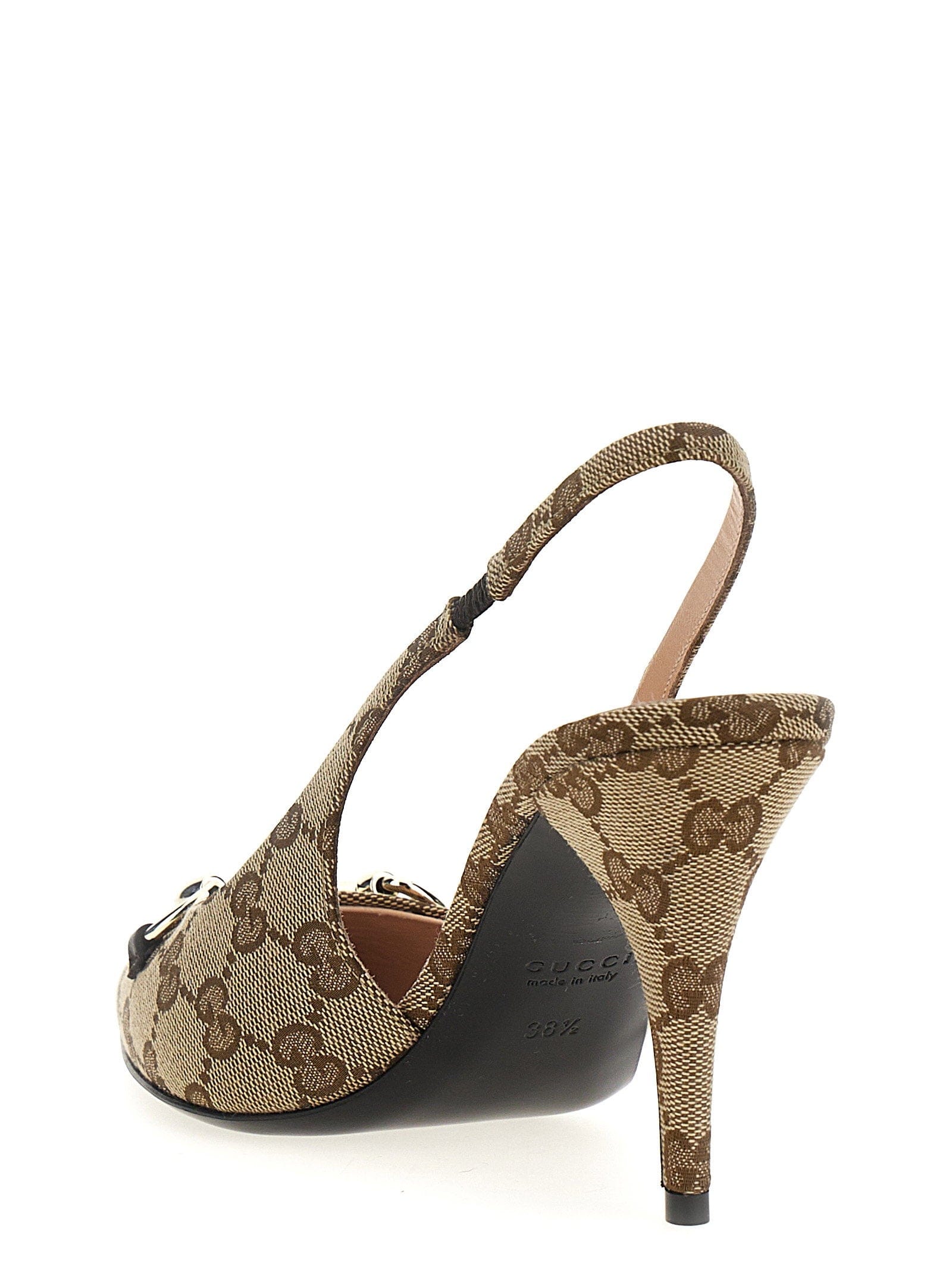 Gucci Morsetto Slingback Heel — Beige