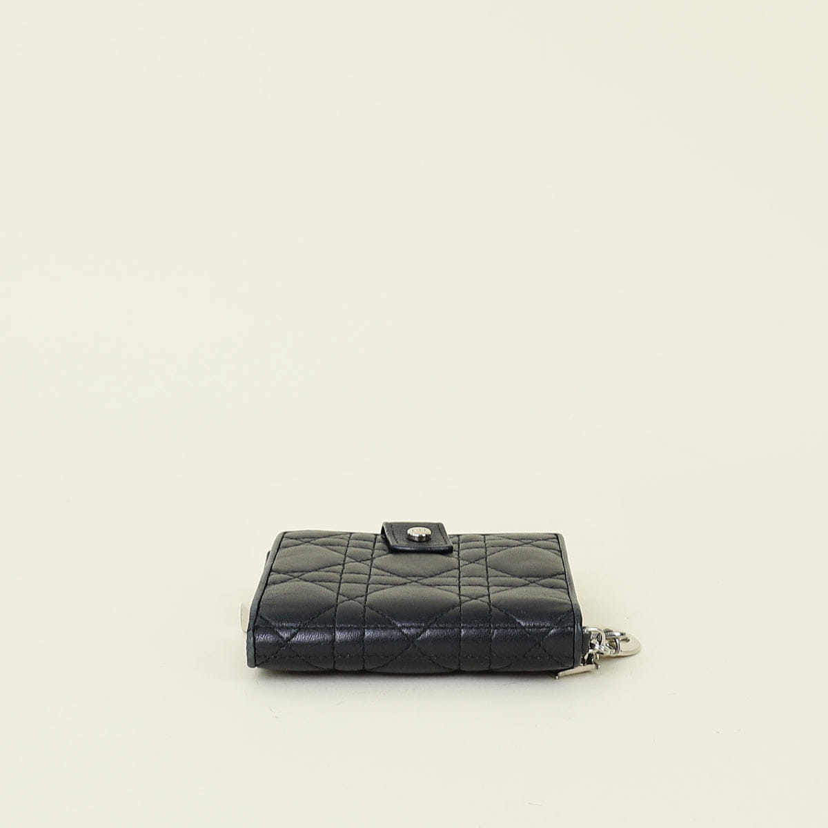Christian Dior Black Cannage Lady Dior French Wallet