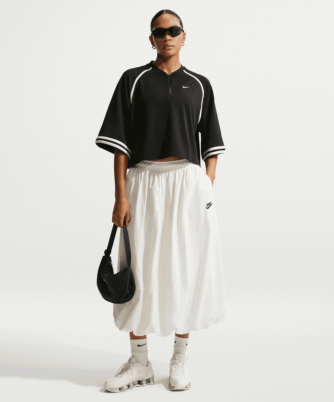 NIKE | OVERSIZED TOP { BLACK/BLACK/WHITE/WHITE