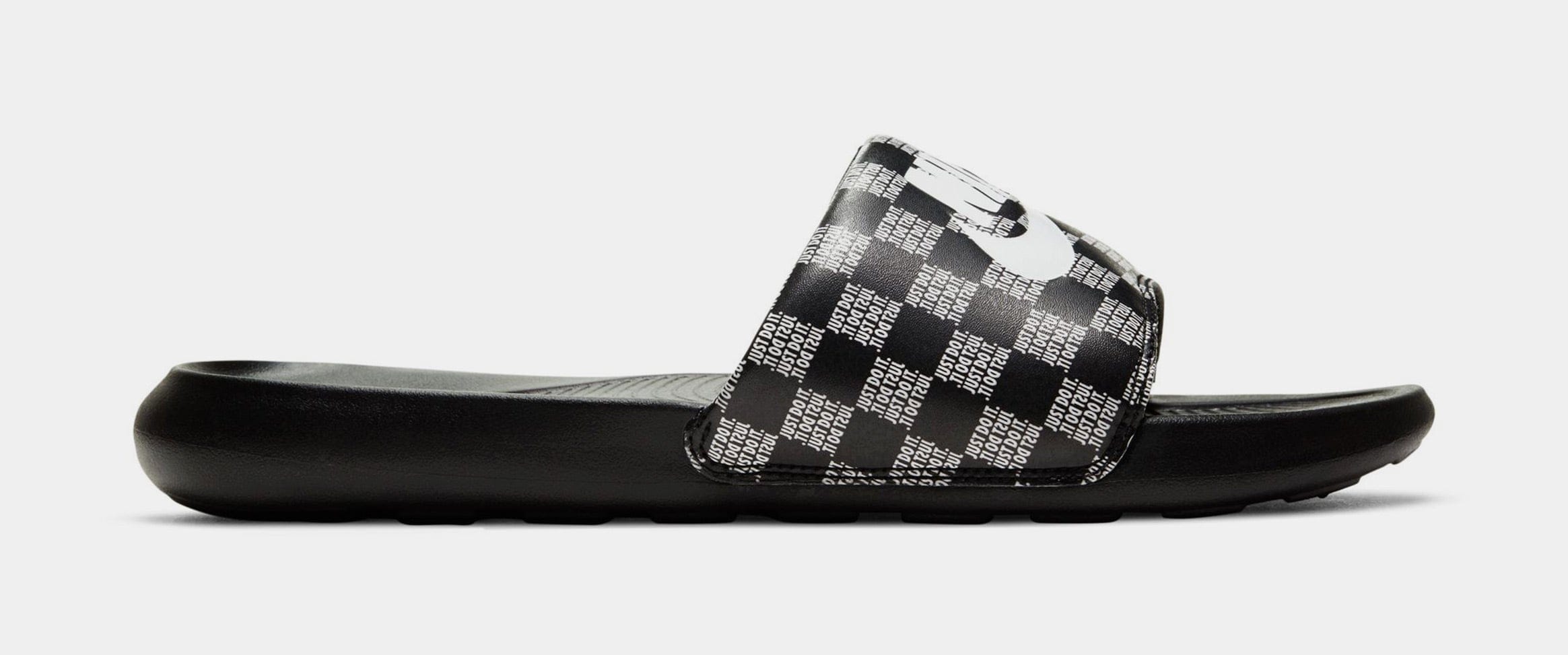 Nike Victori One Printed Slides Mens Sandals (Black/White)