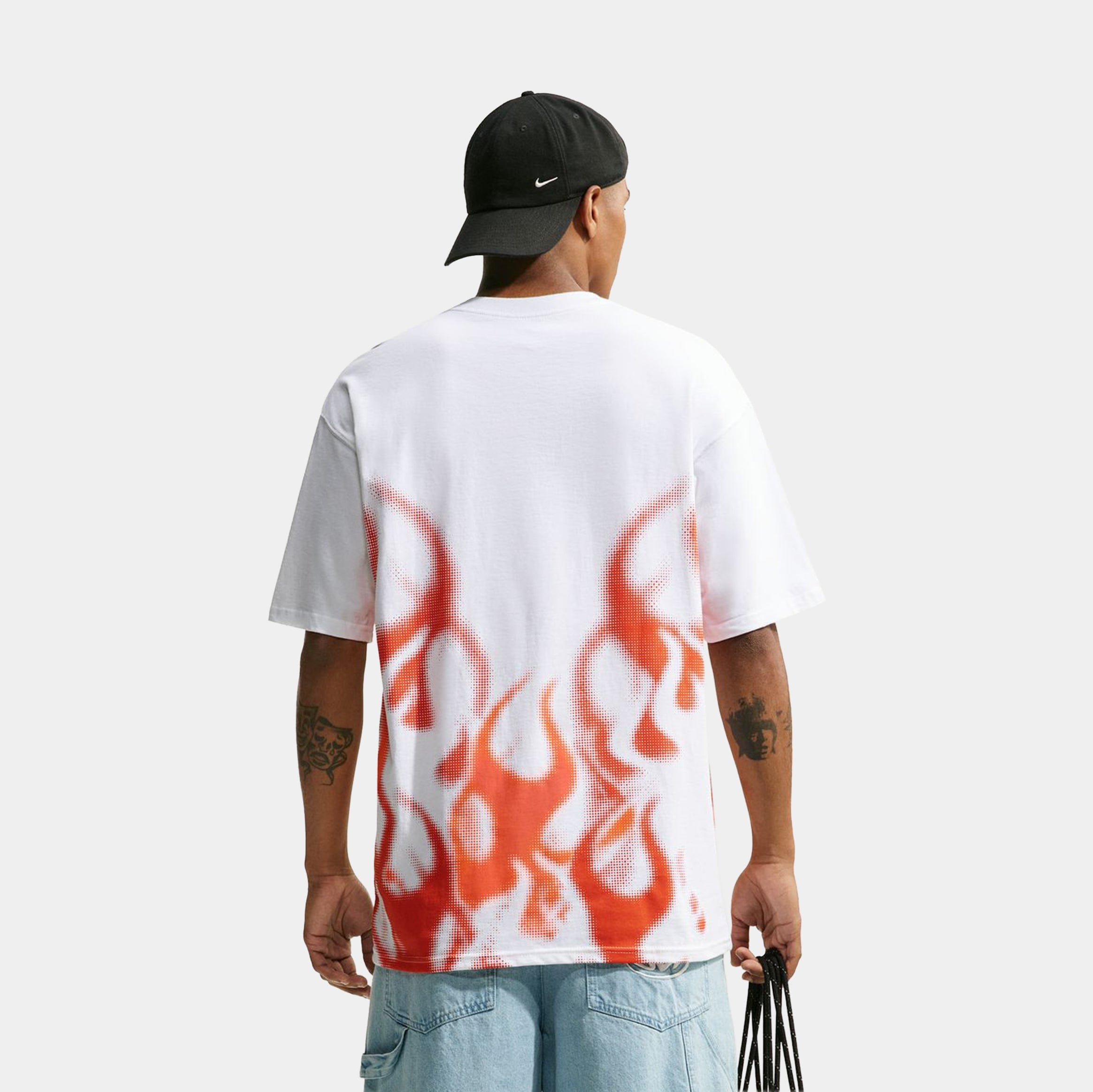 Nike Sportswear Max 90 Flame Mens Short Sleeve Shirt (White)