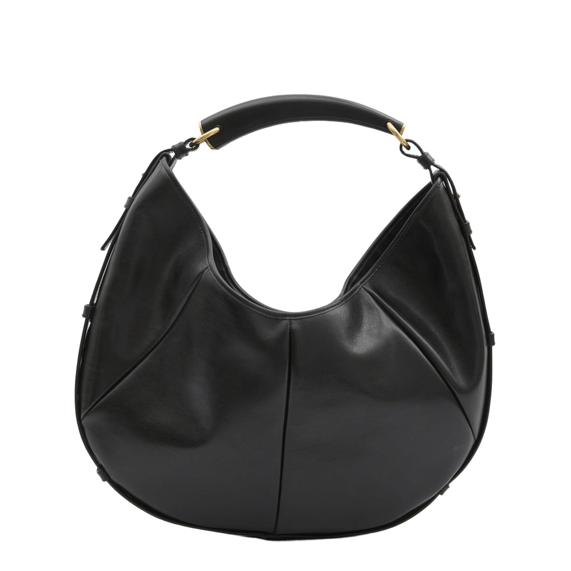 Saint Laurent Mombasa Medium Padded Calfskin Hobo Bag - Black