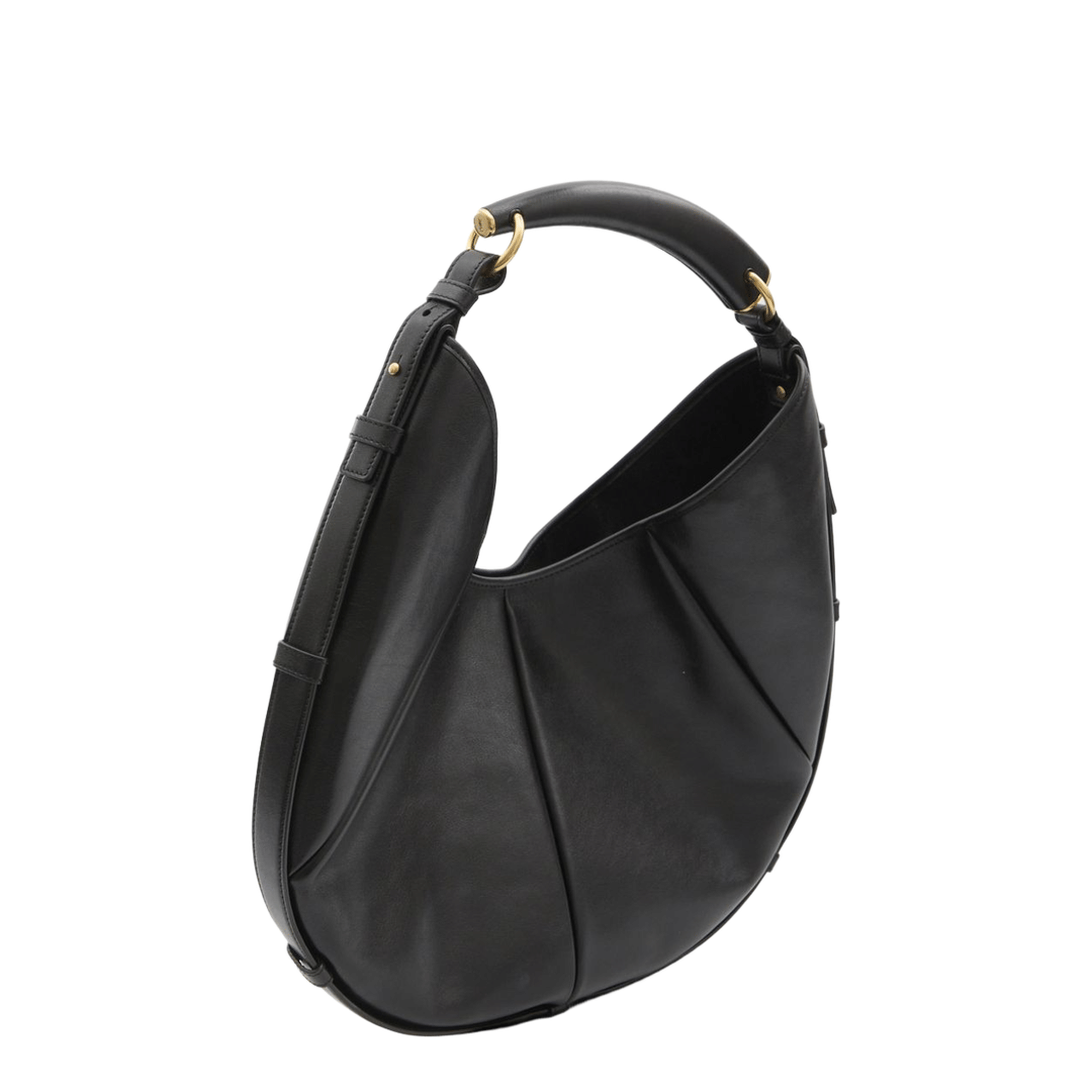 Saint Laurent Mombasa Medium Padded Calfskin Hobo Bag - Black