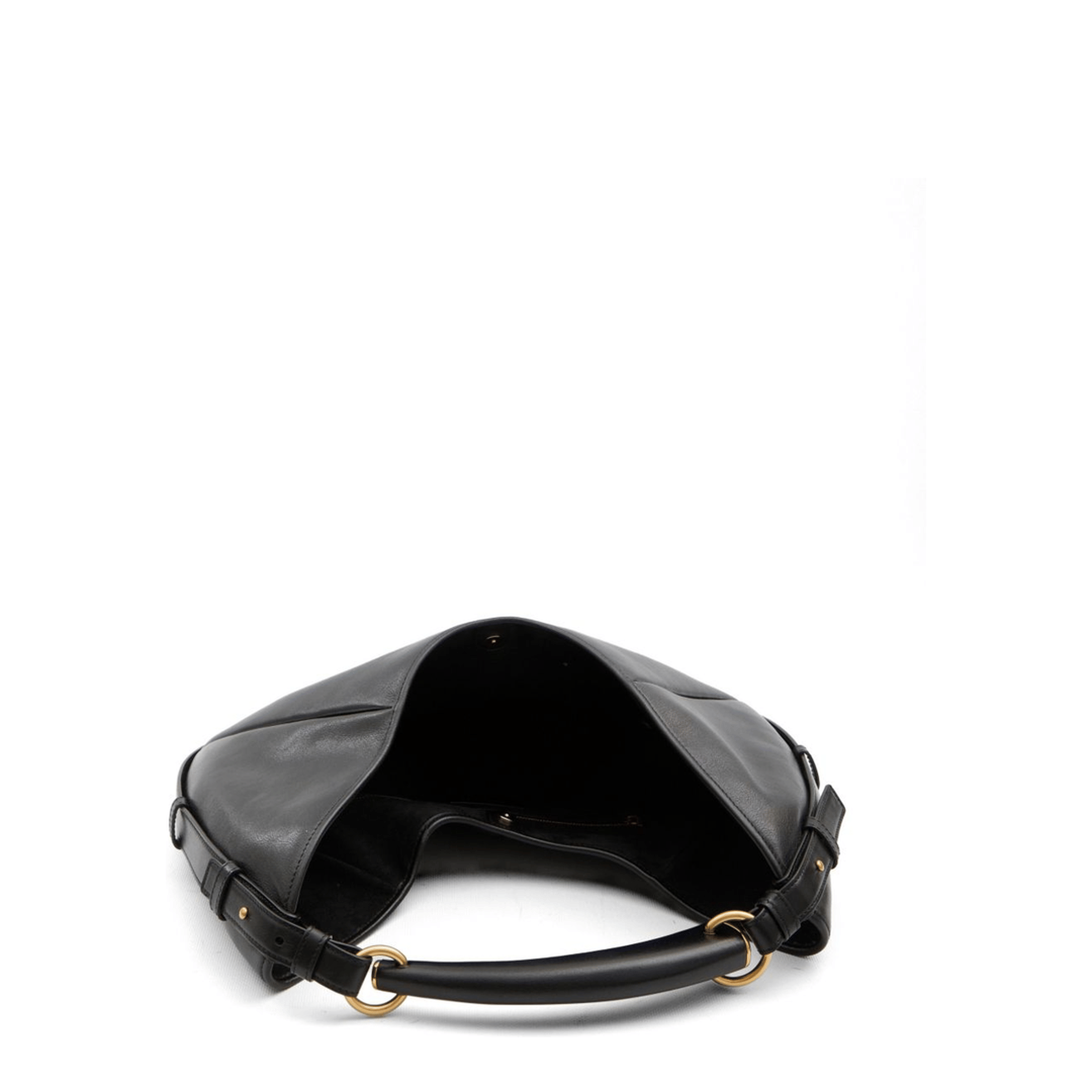 Saint Laurent Mombasa Medium Padded Calfskin Hobo Bag - Black
