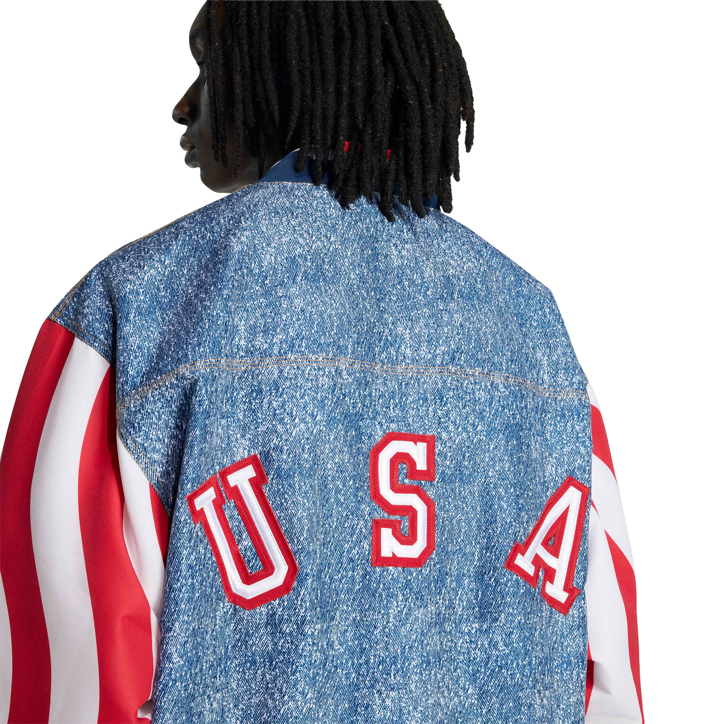 adidas Mens Denim Graphic Track Top