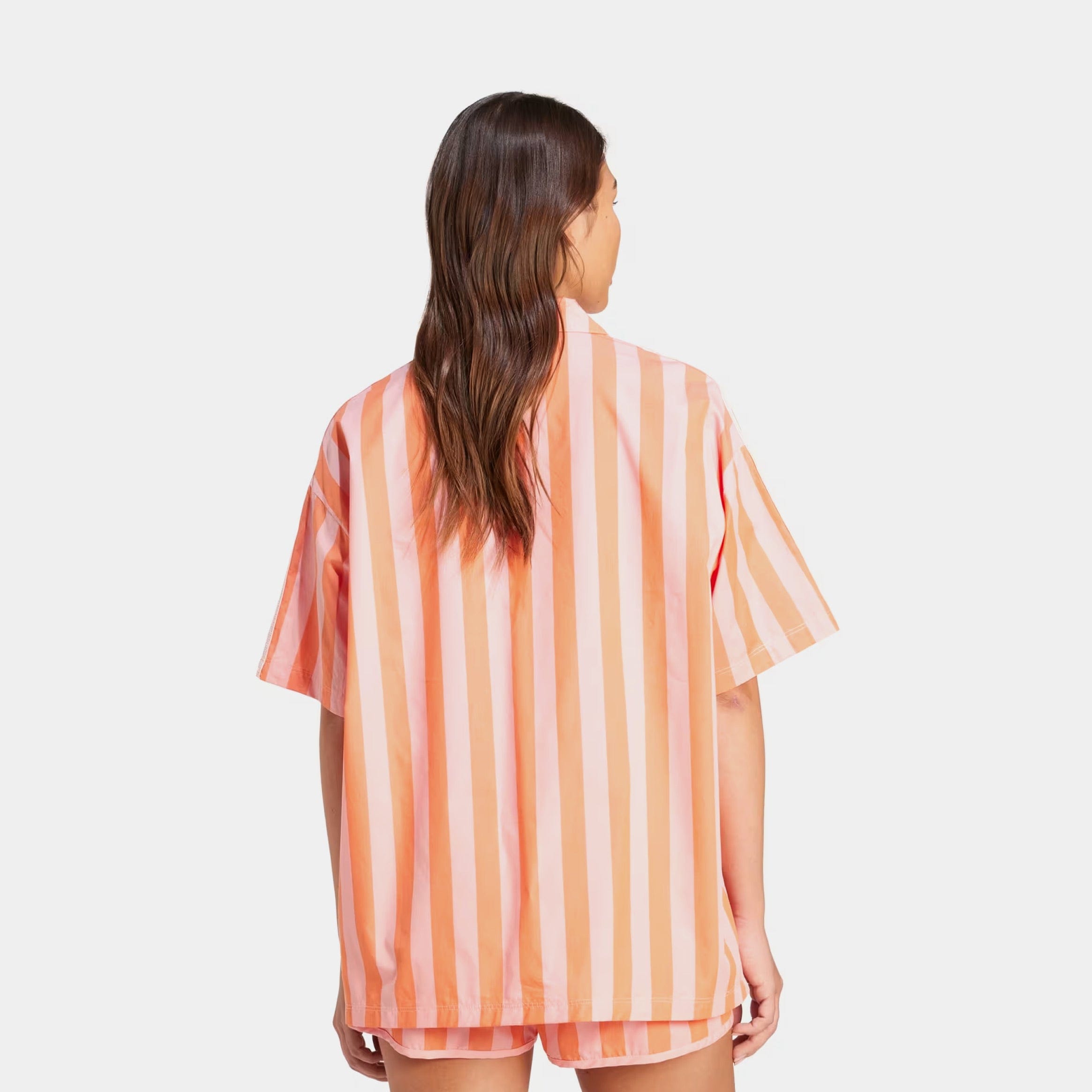adidas Summer Glow Resort Womens Short Sleeve Shirt (Pink/Orange)