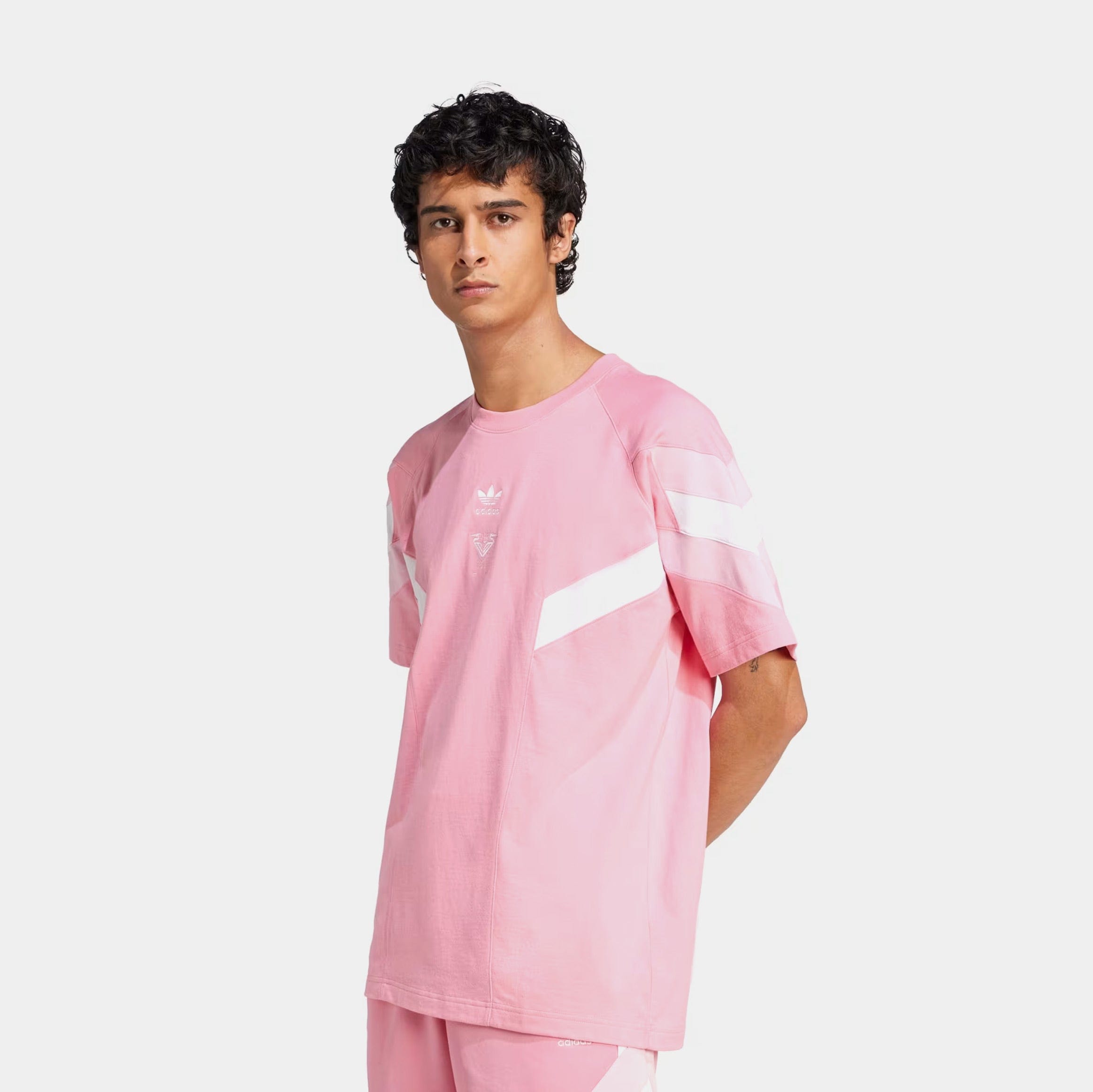 adidas Inter Miami CF Originals Mens Short Sleeve Shirt (Easy Pink/White)